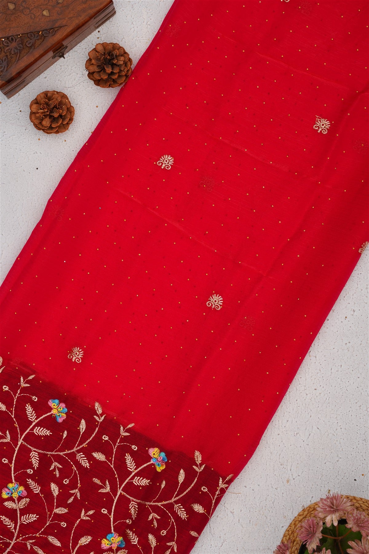 Fancy Frendy Chiffon Dark Pink Saree