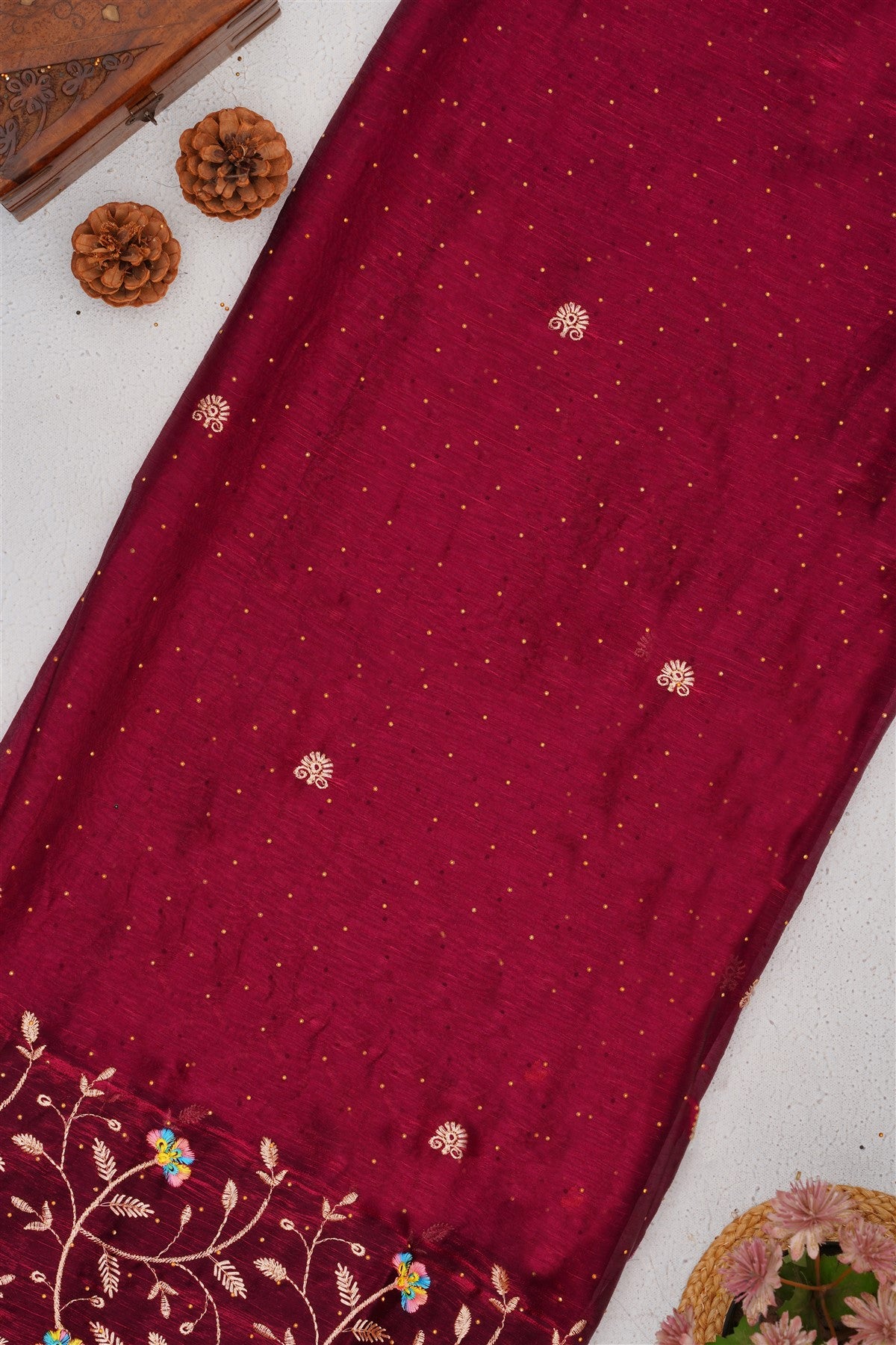 Fancy Frendy Chiffon Dark Purple Saree