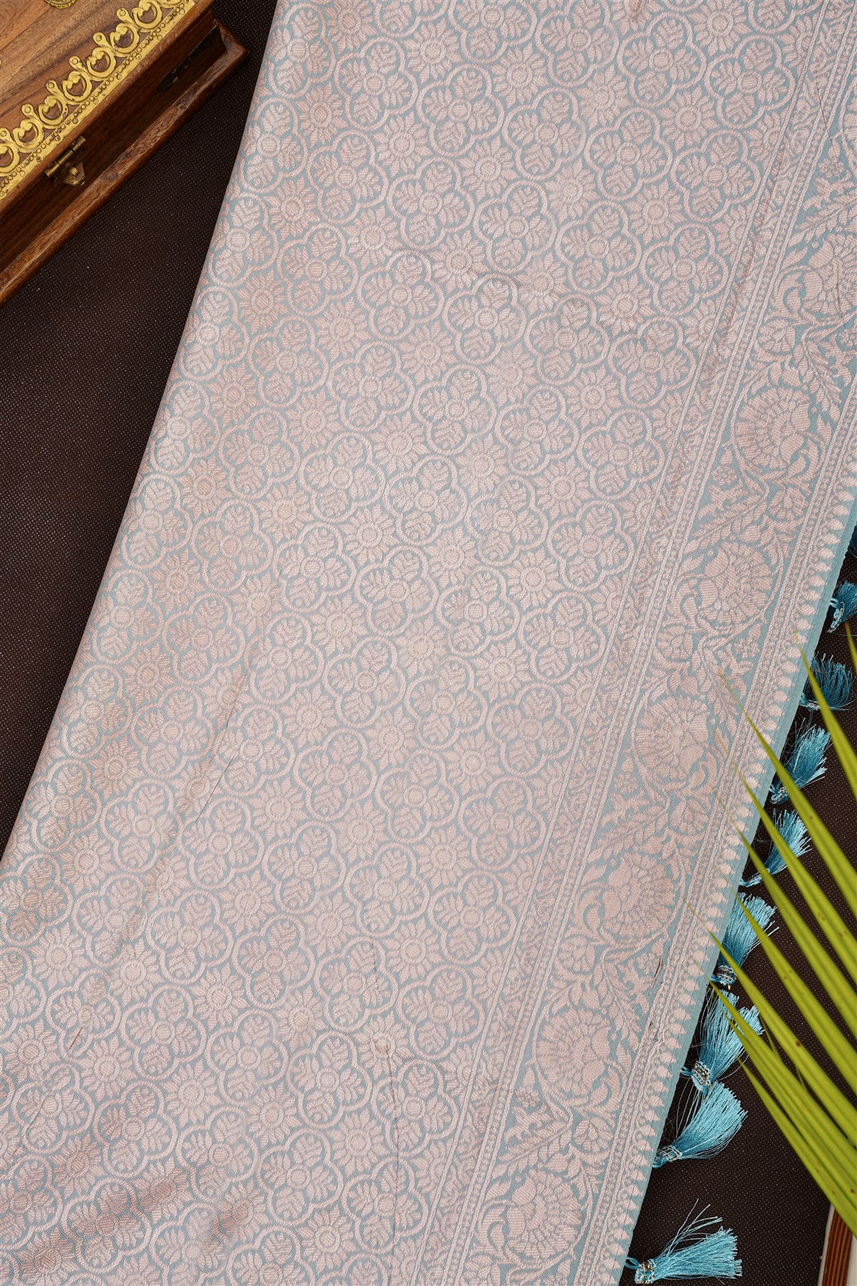 Fancy Silk Blend Lavender Saree