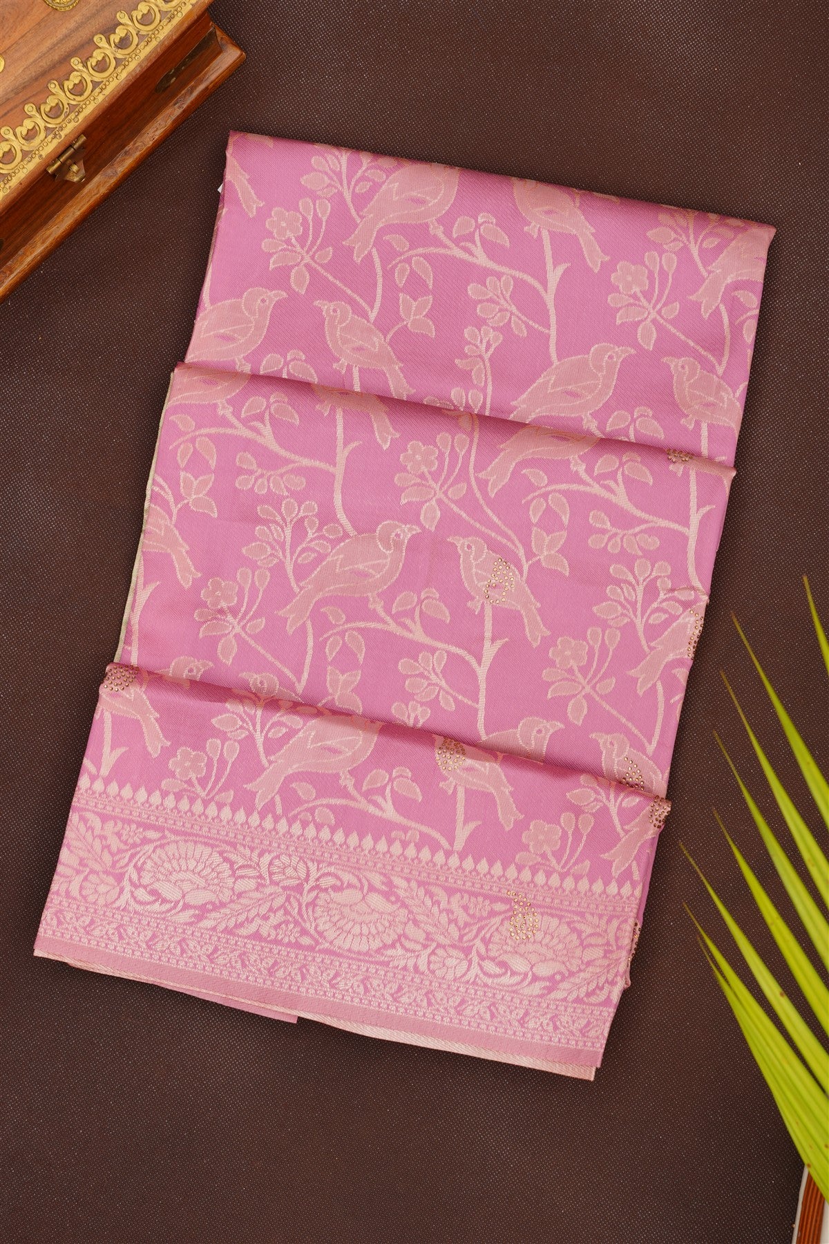Fancy Silk Blend Light Purple Saree