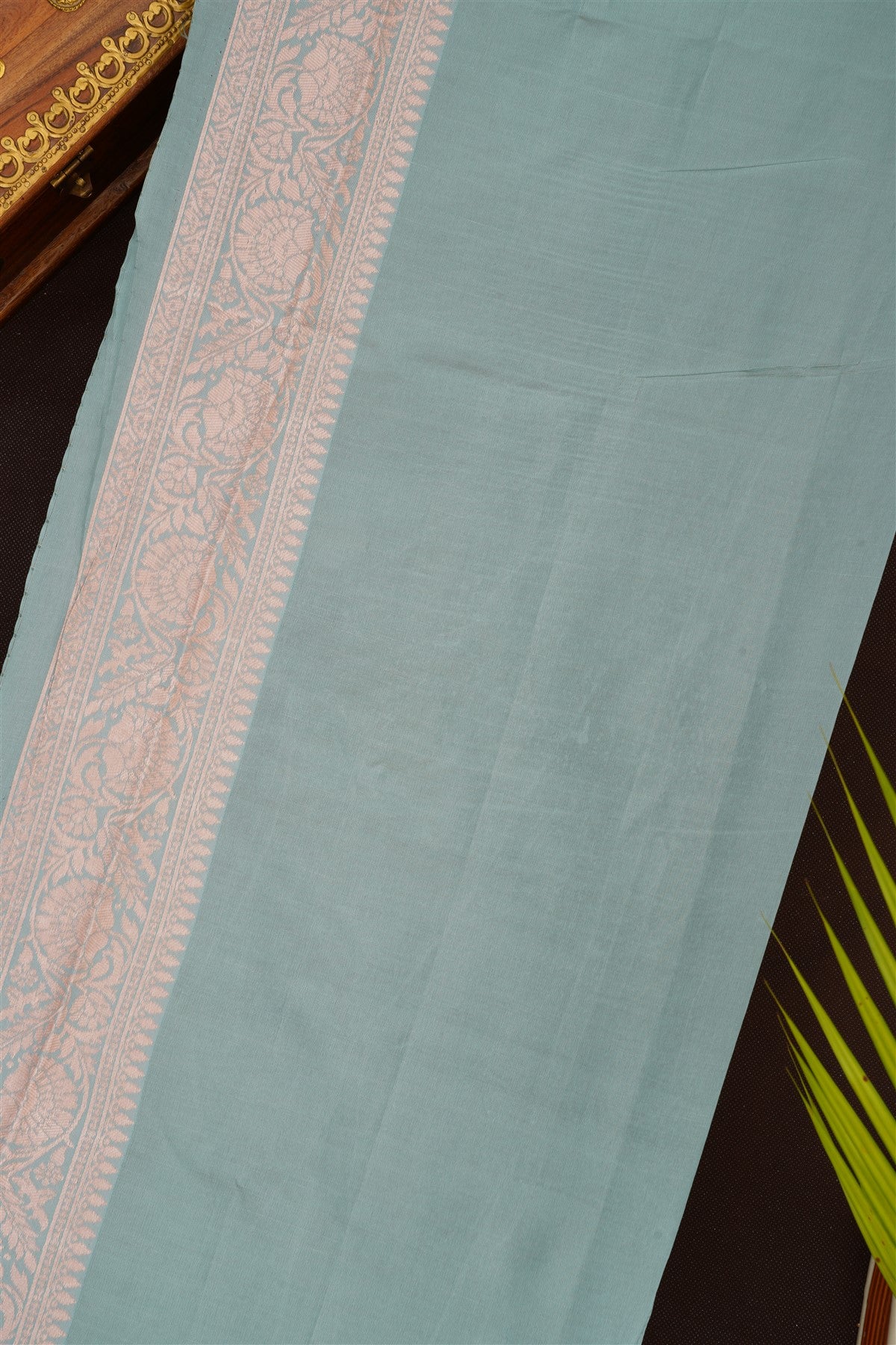Fancy Silk Blend Lime Green Saree