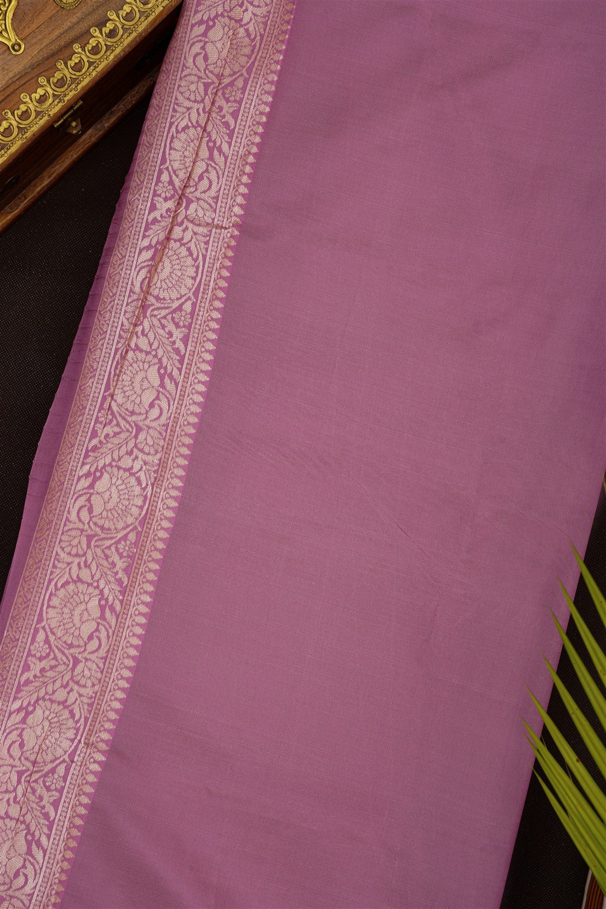 Fancy Silk Blend Pista Green Saree