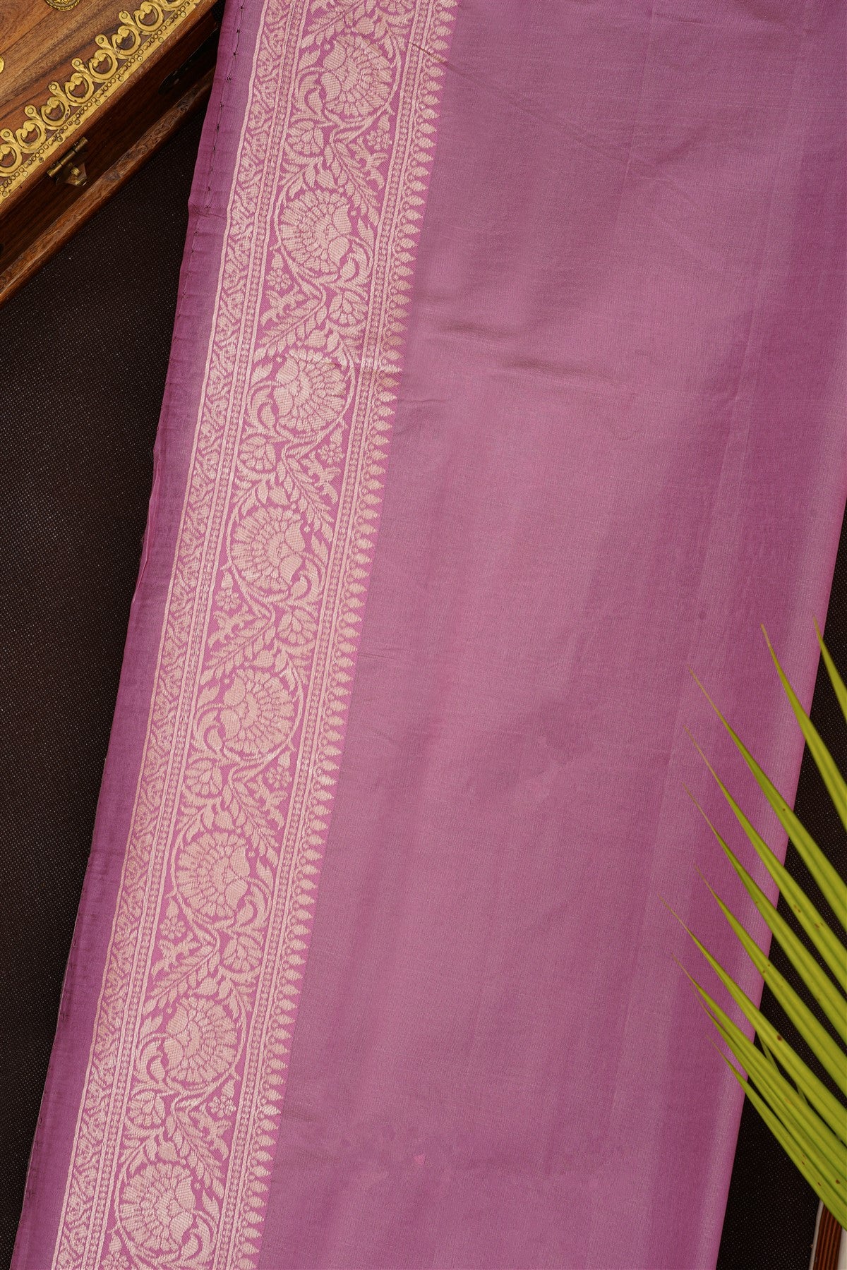 Fancy Silk Blend Sky Blue Saree