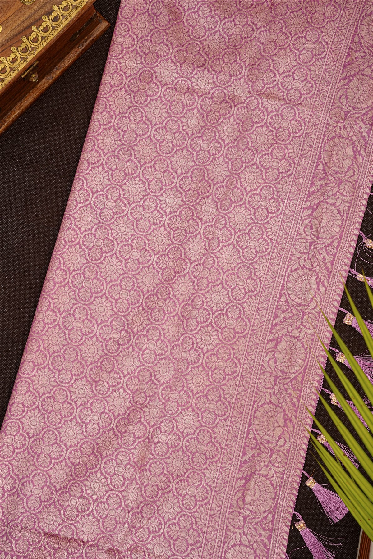 Fancy Silk Blend Sky Blue Saree