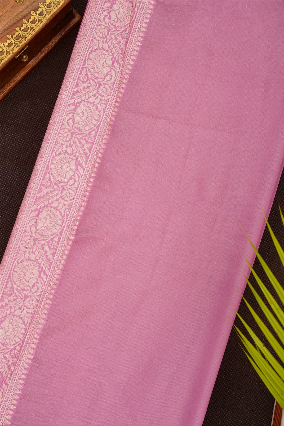 Fancy Silk Blend Slate Grey Saree