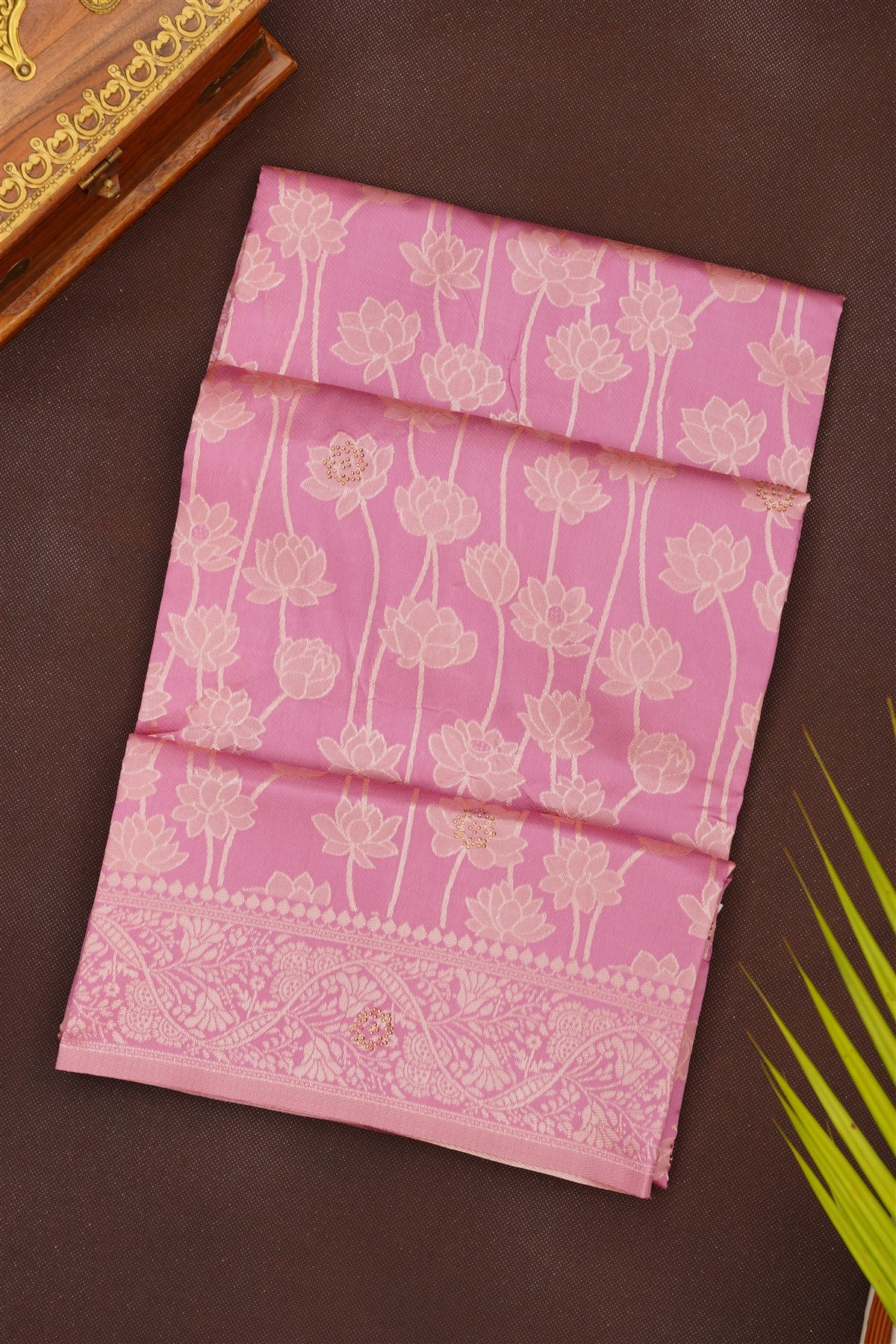 Fancy Silk Blend Light Purple Saree