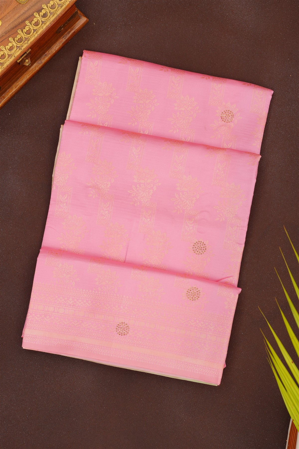 Fancy Silk Blend Light Pink Saree