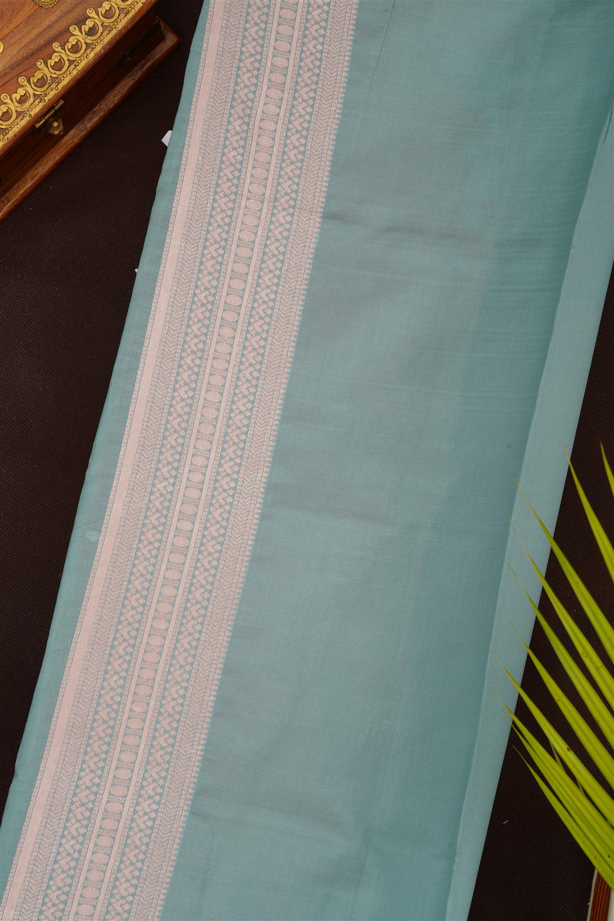 Fancy Silk Blend Lime Green Saree