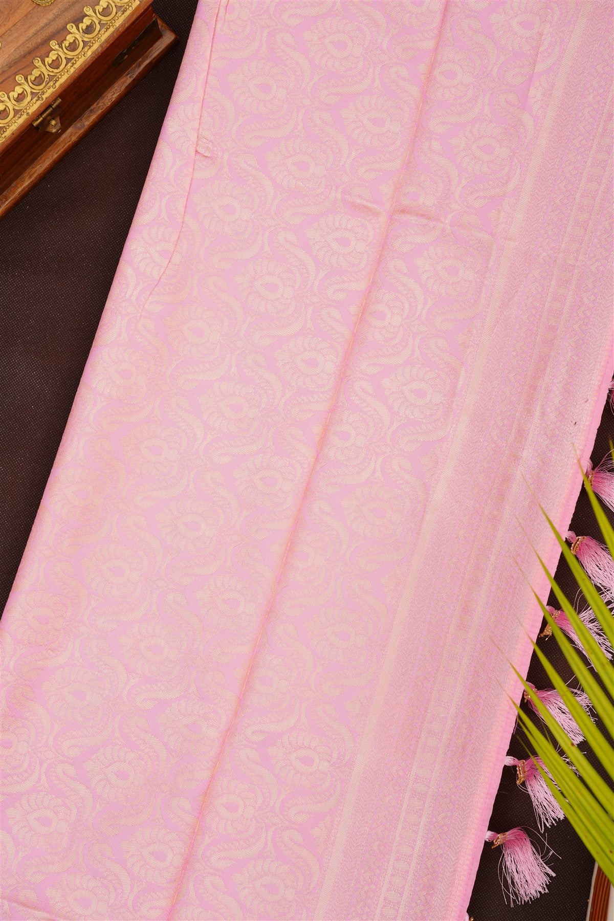 Fancy Silk Blend Slate Grey Saree