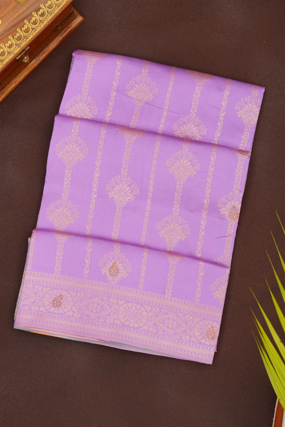 Fancy Silk Blend Lavender Saree