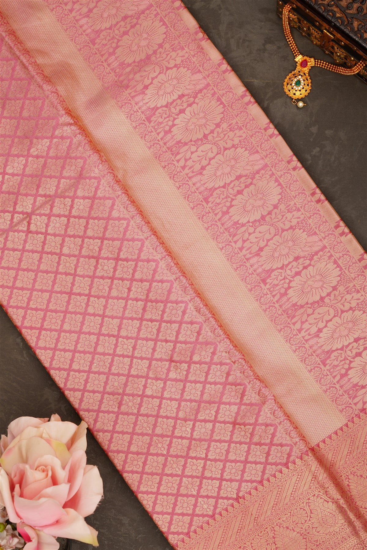 Semi Pattu Silk Blend Mustard Saree