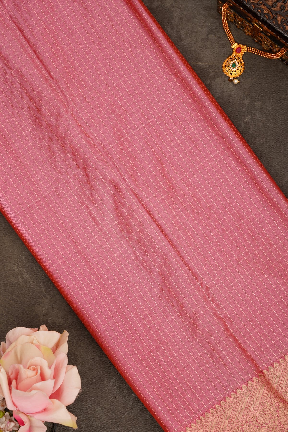 Semi Pattu Silk Blend Mustard Saree