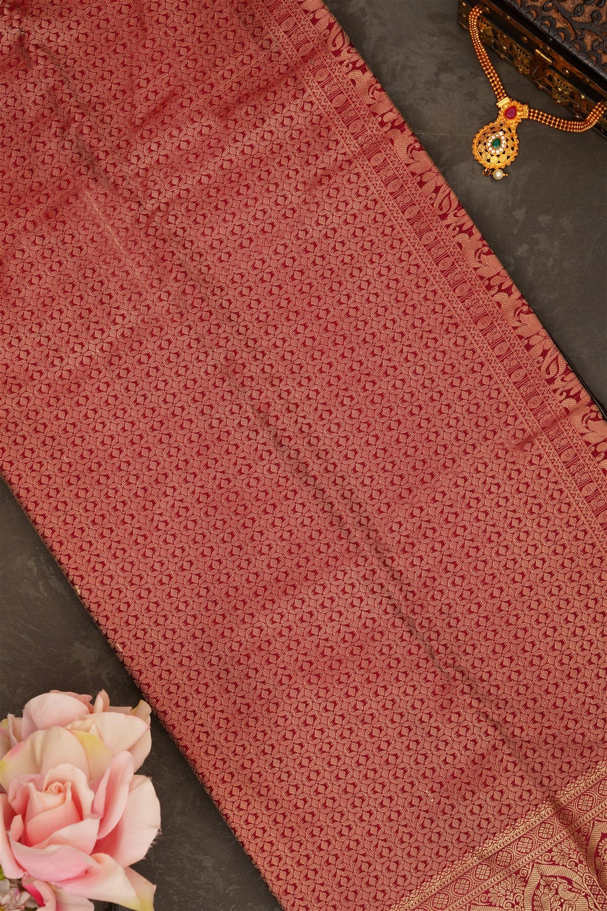 Semi Pattu Silk Blend Dual Shade Saree