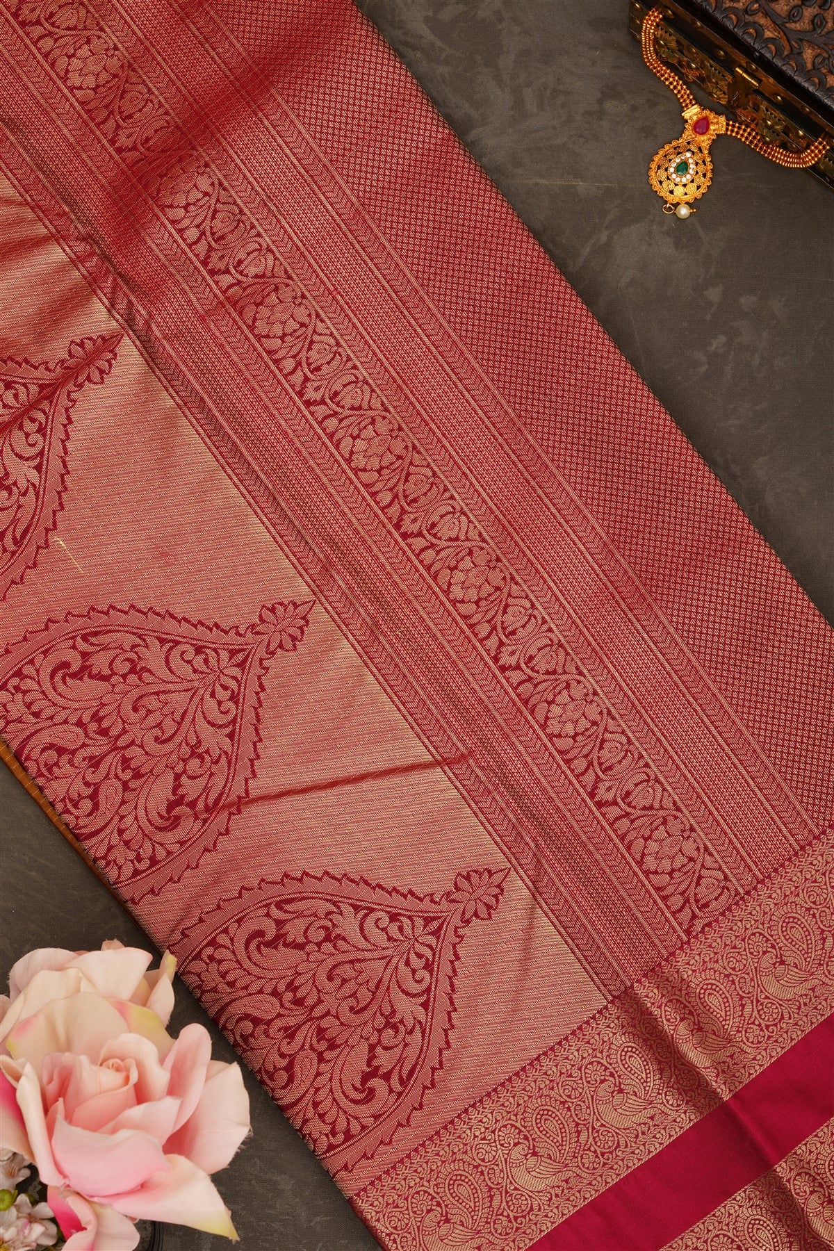 Semi Pattu Silk Blend Musted With Green Saree