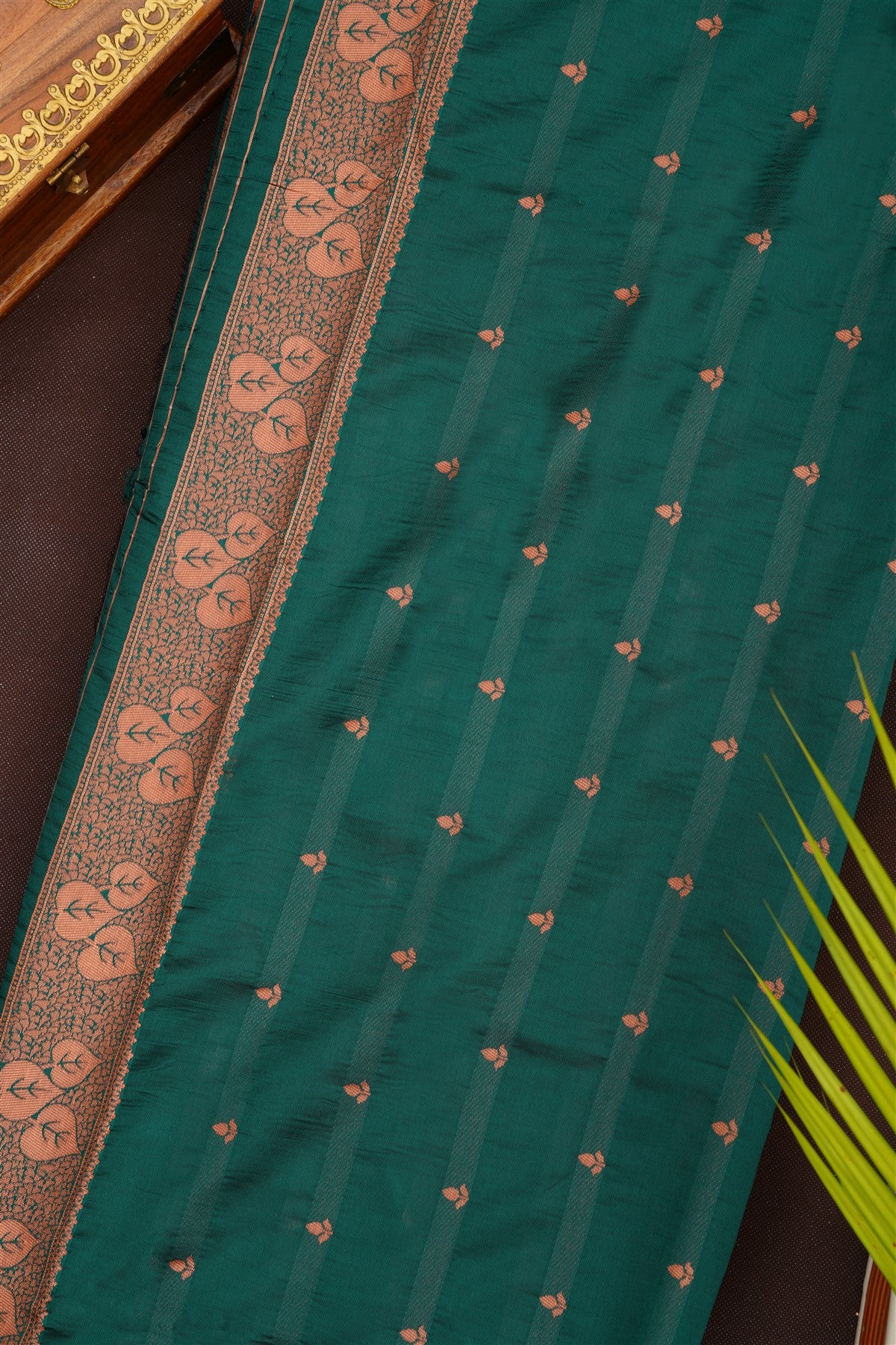 Fancy Silk Blend Dark Pink Saree