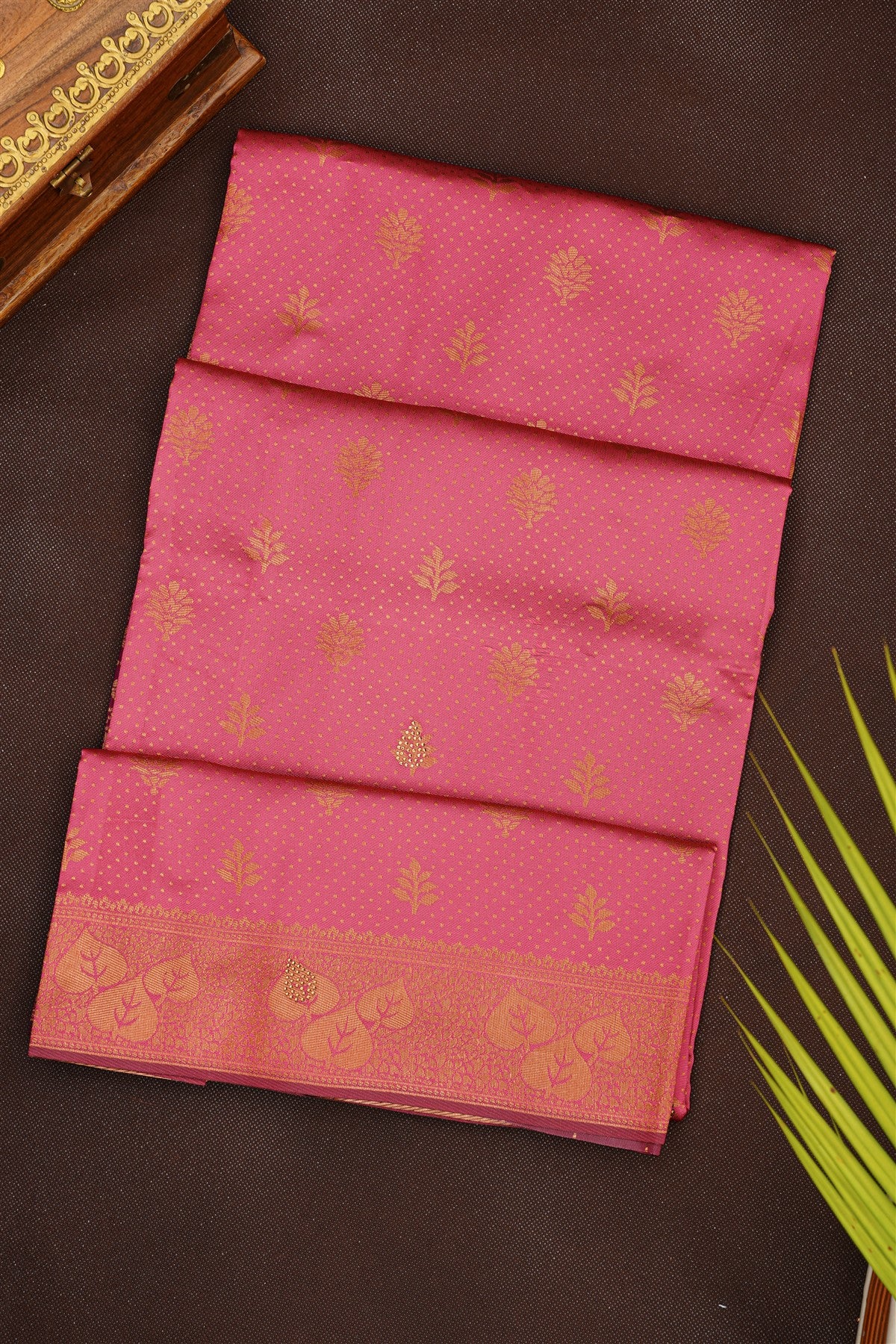 Fancy Silk Blend Light Pink Saree