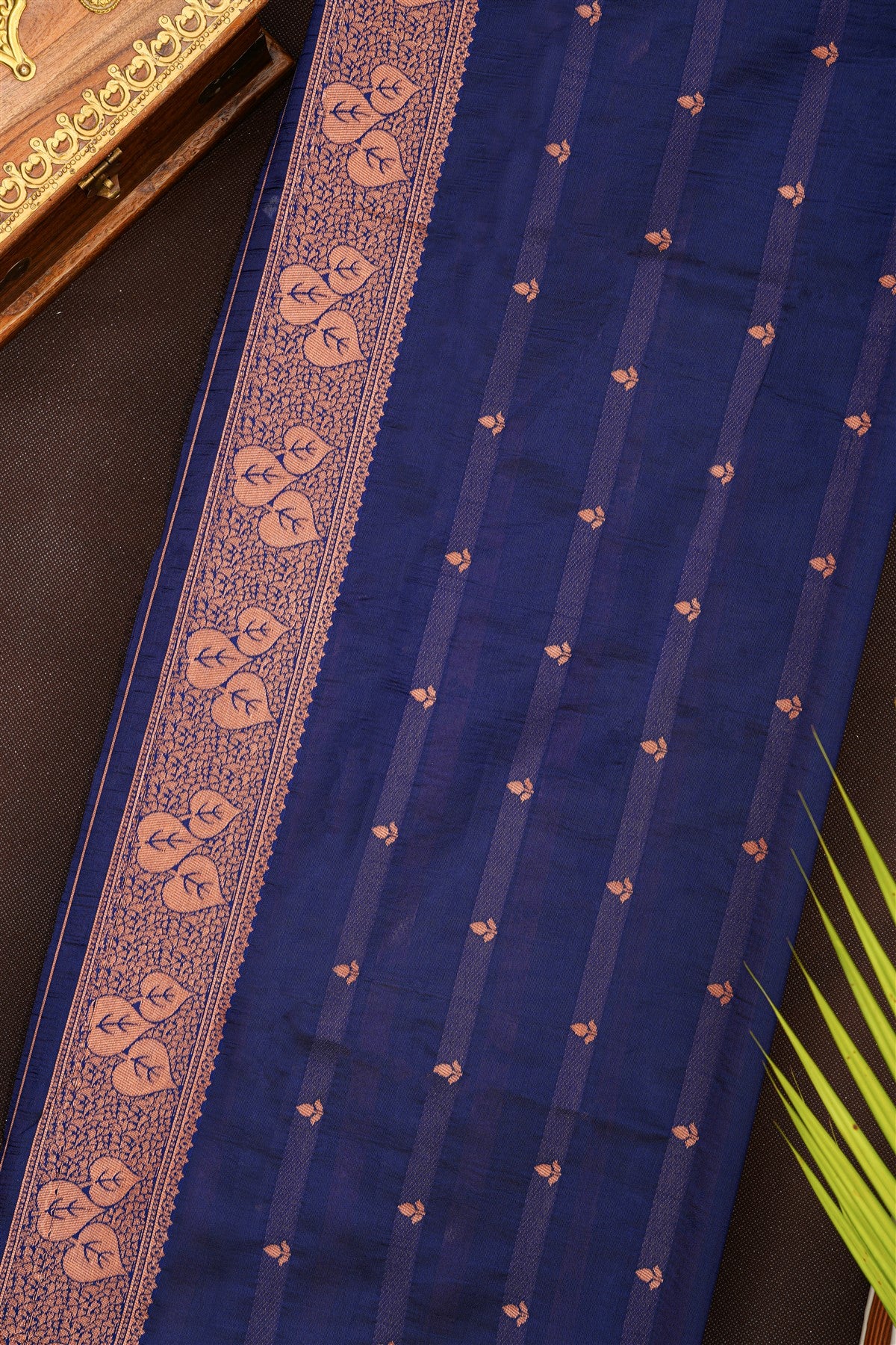 Fancy Silk Blend Teal Saree