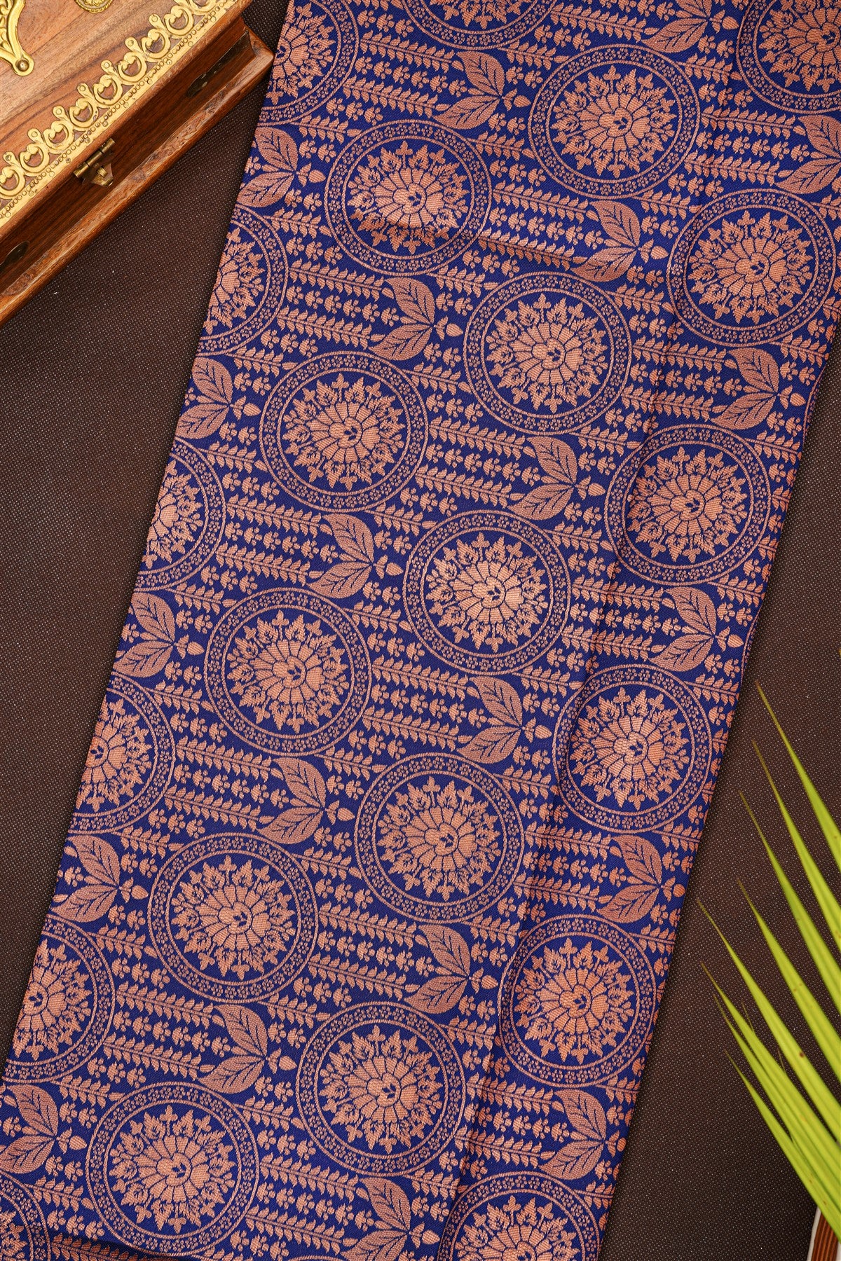 Fancy Silk Blend Teal Saree