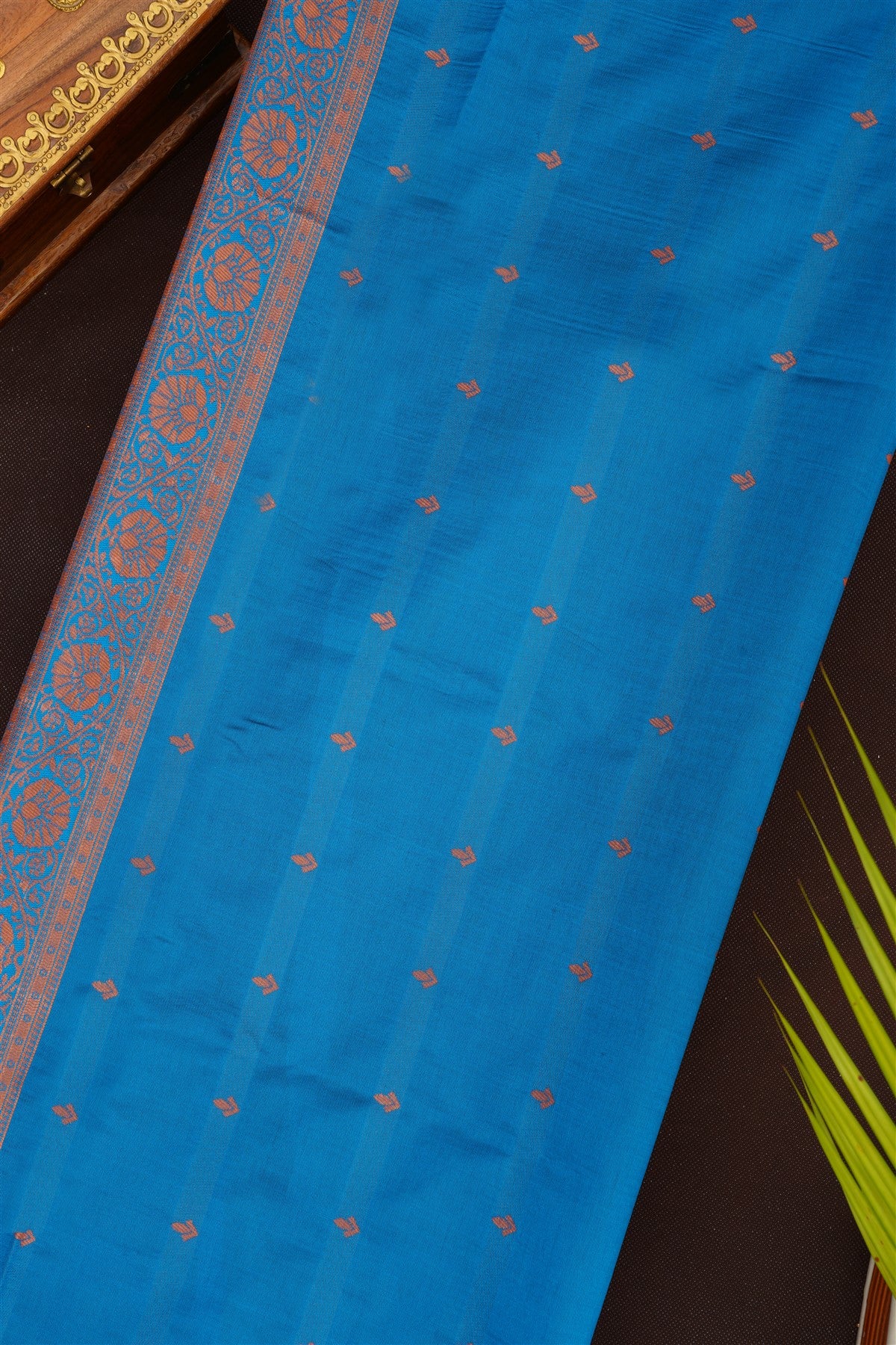 Fancy Silk Blend Dark Purple Saree