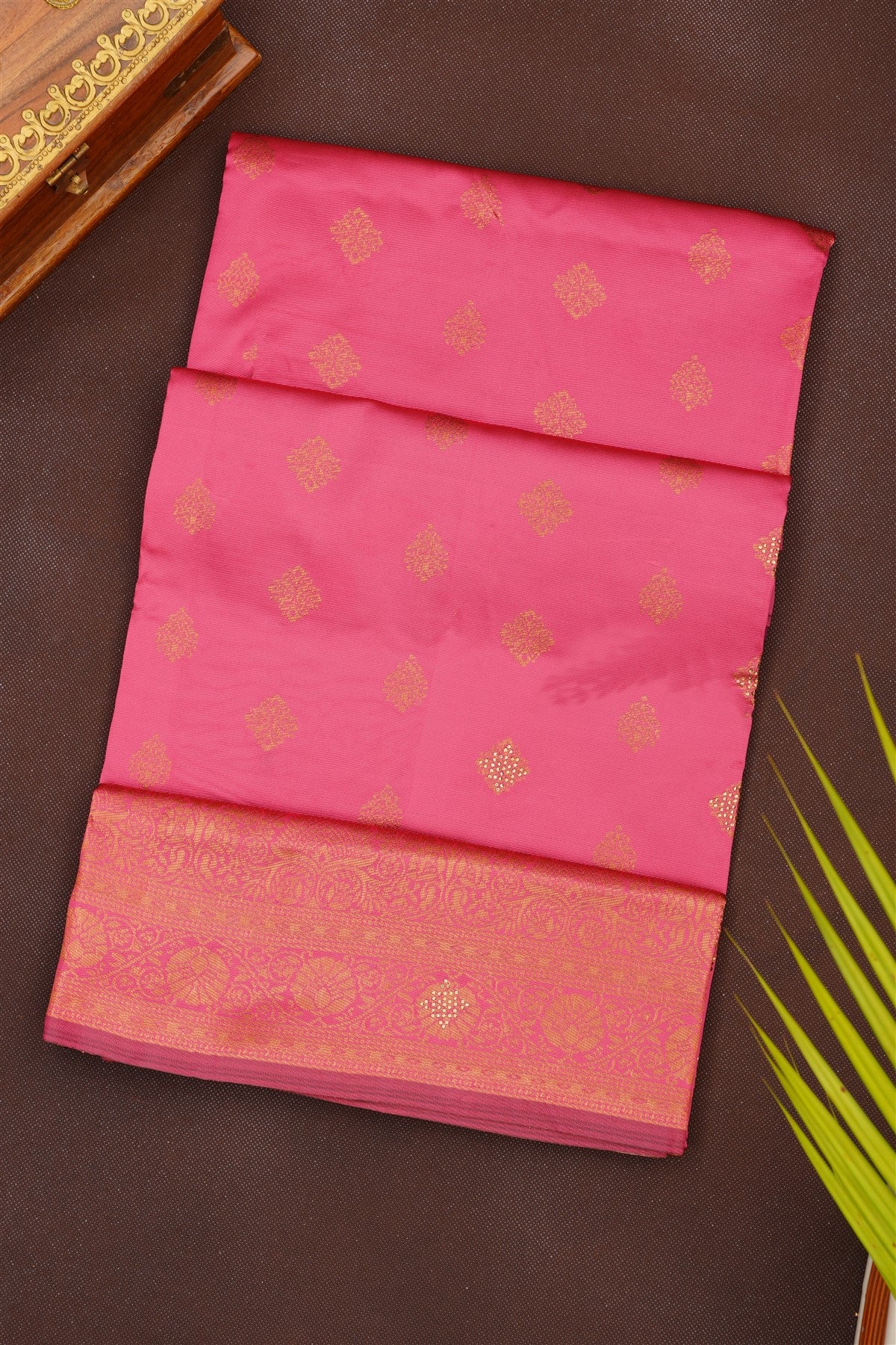 Fancy Silk Blend Light Pink Saree