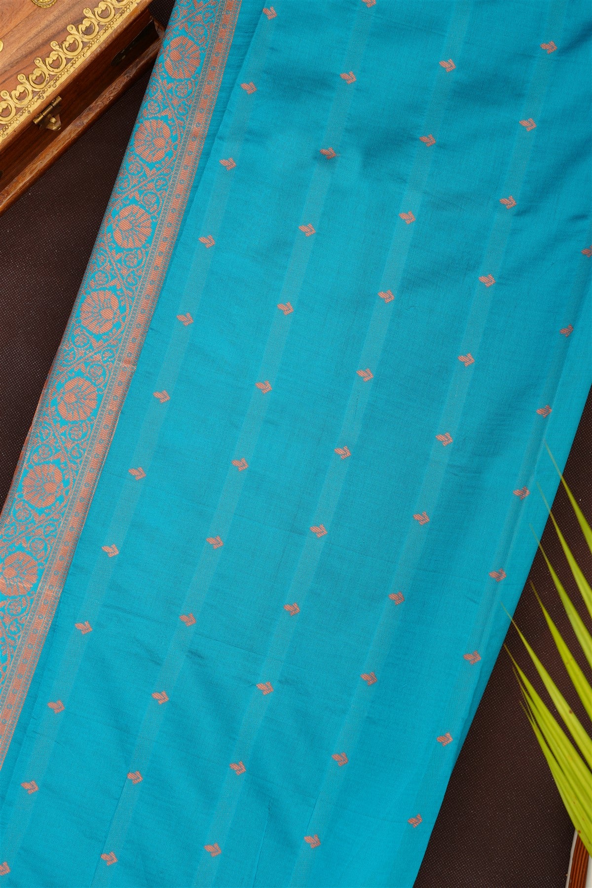 Fancy Silk Blend Navy Blue Saree