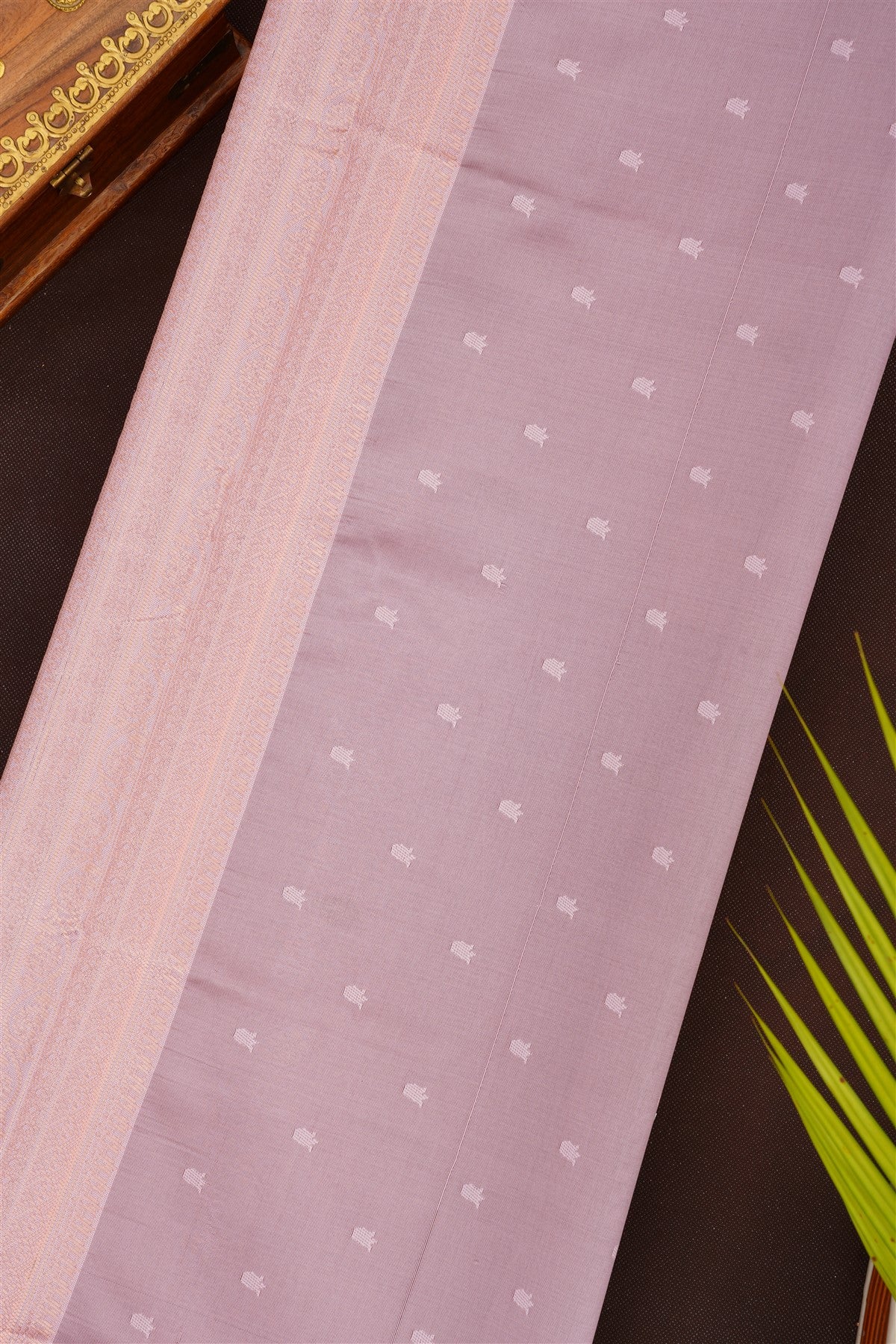 Fancy Silk Blend Dark Pink Saree