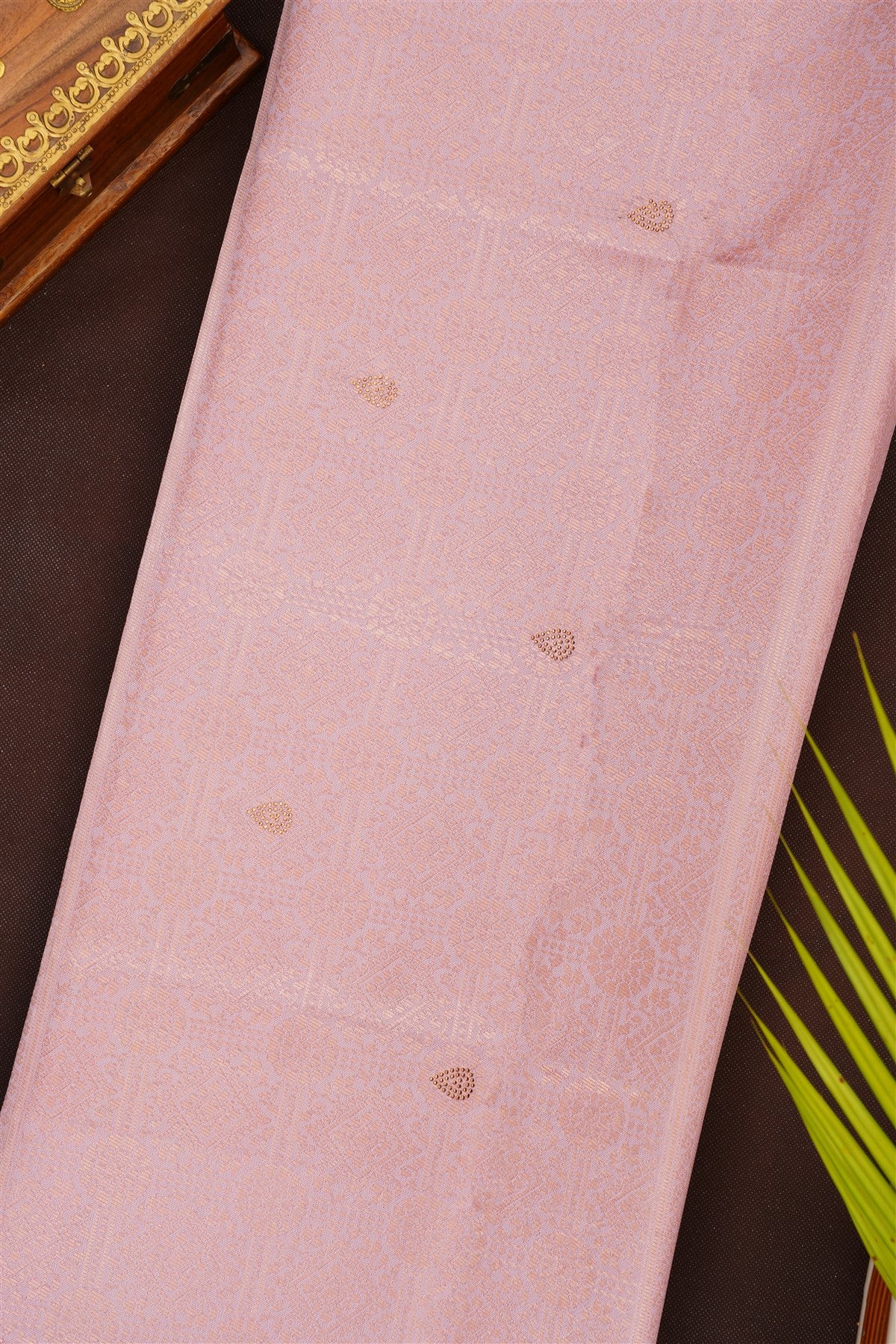 Fancy Silk Blend Dark Pink Saree