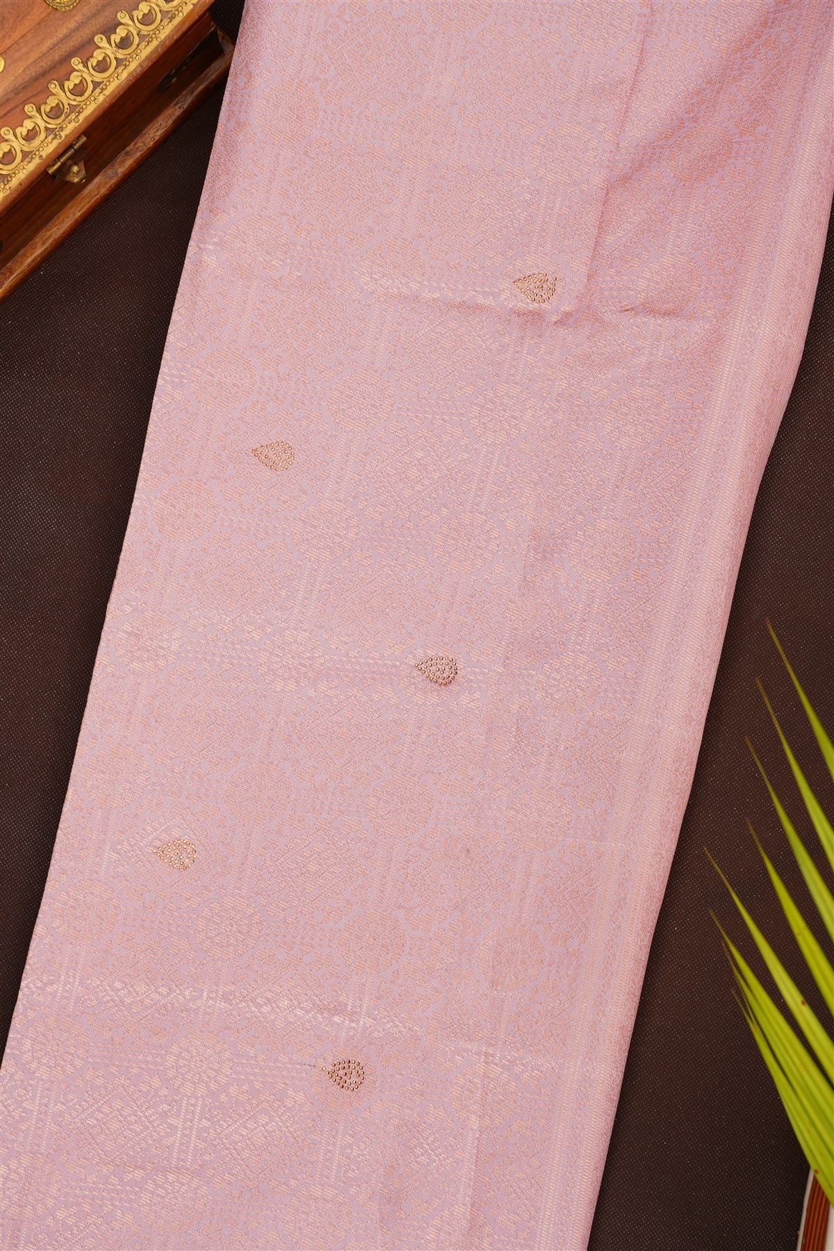 Fancy Silk Blend Dark Purple Saree
