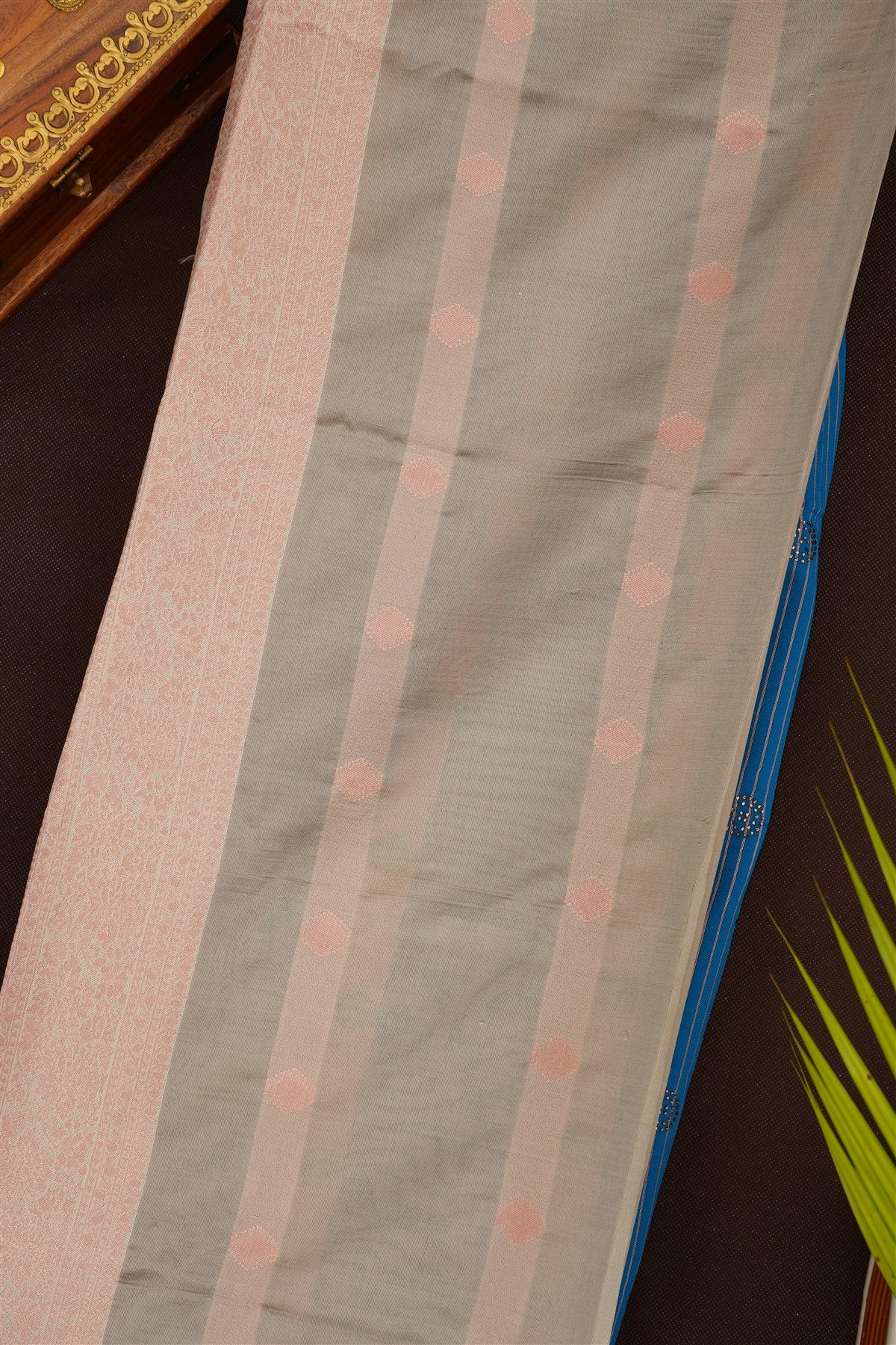 Fancy Silk Blend Blue Saree