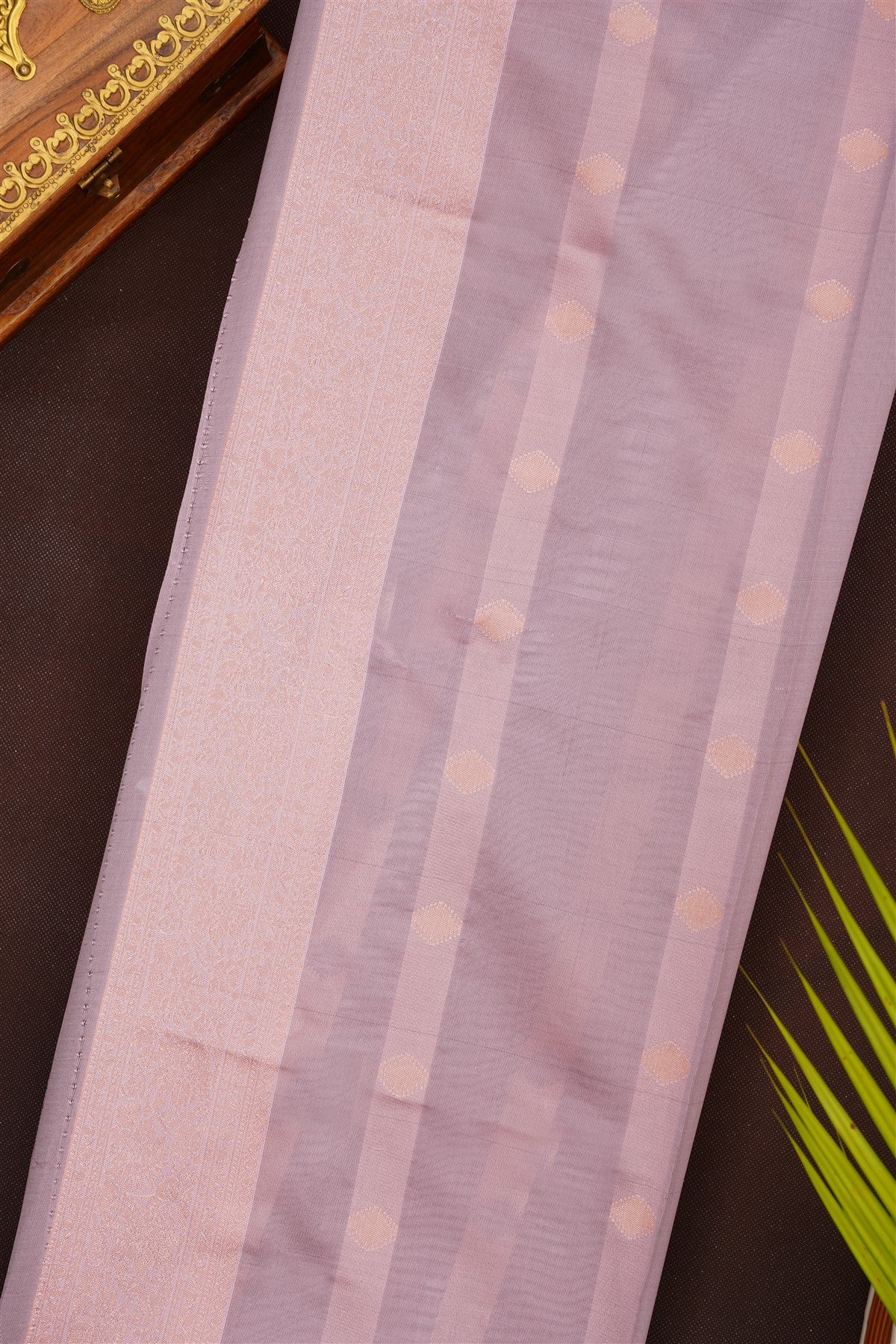 Fancy Silk Blend Dark Pink Saree
