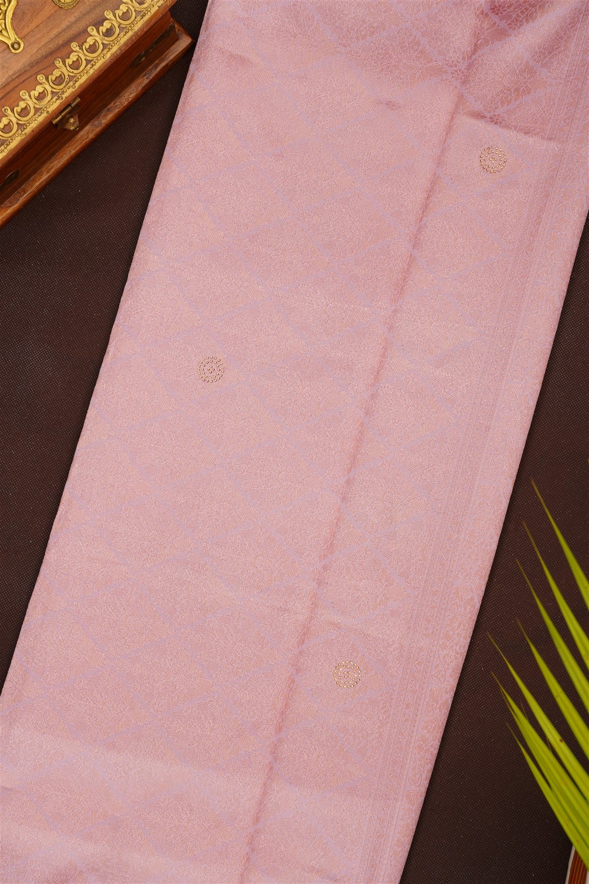 Fancy Silk Blend Dark Pink Saree