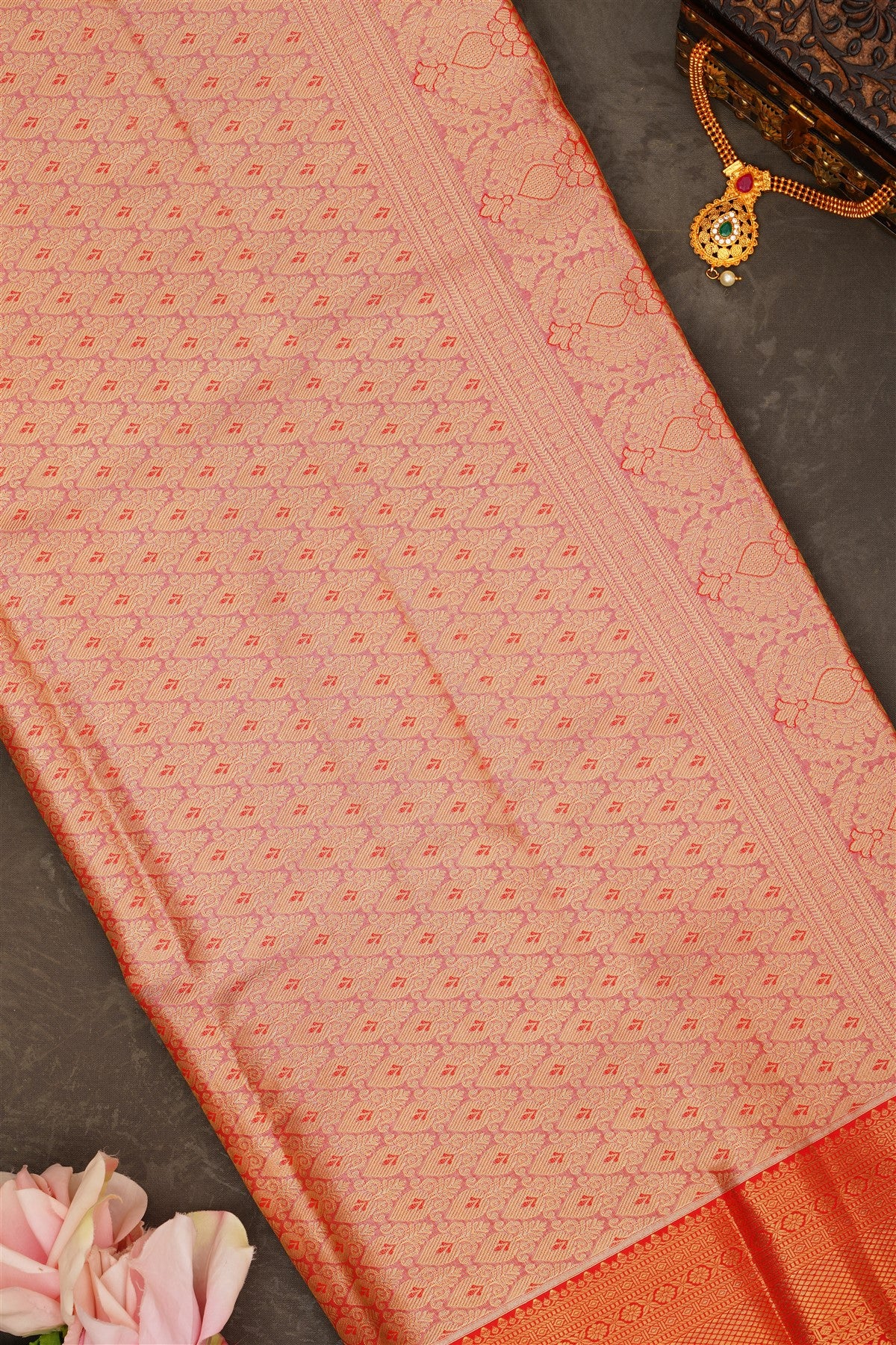 Semi Pattu Silk Blend Royal Blue Saree