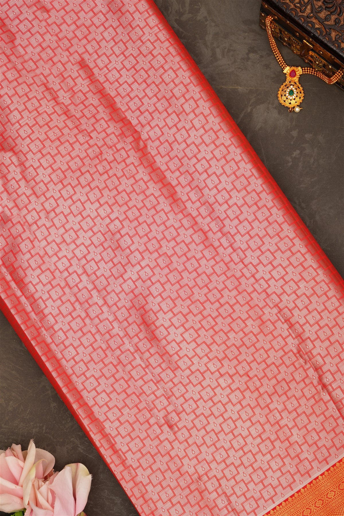 Semi Pattu Silk Blend Sea Green Saree