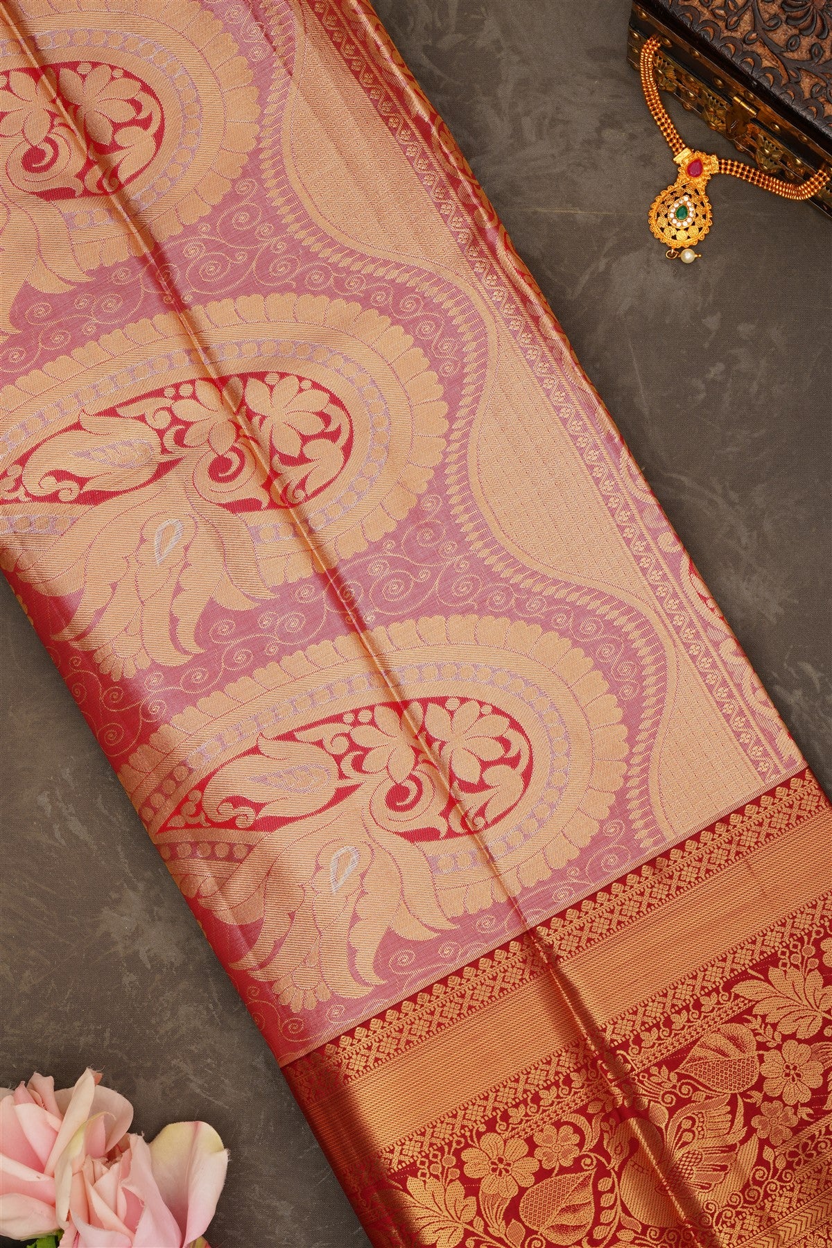 Semi Pattu Silk Blend Green Saree