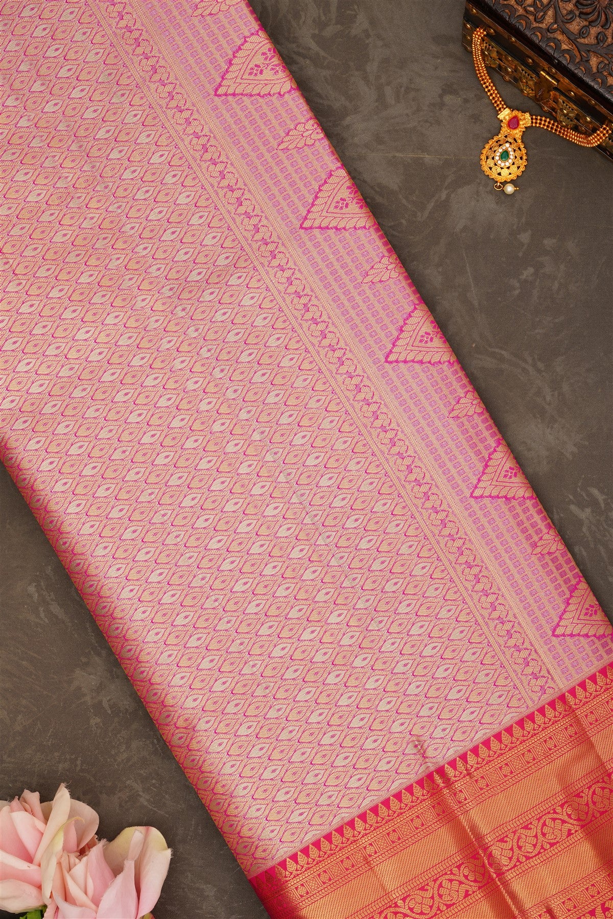 Semi Pattu Silk Blend Blue Saree