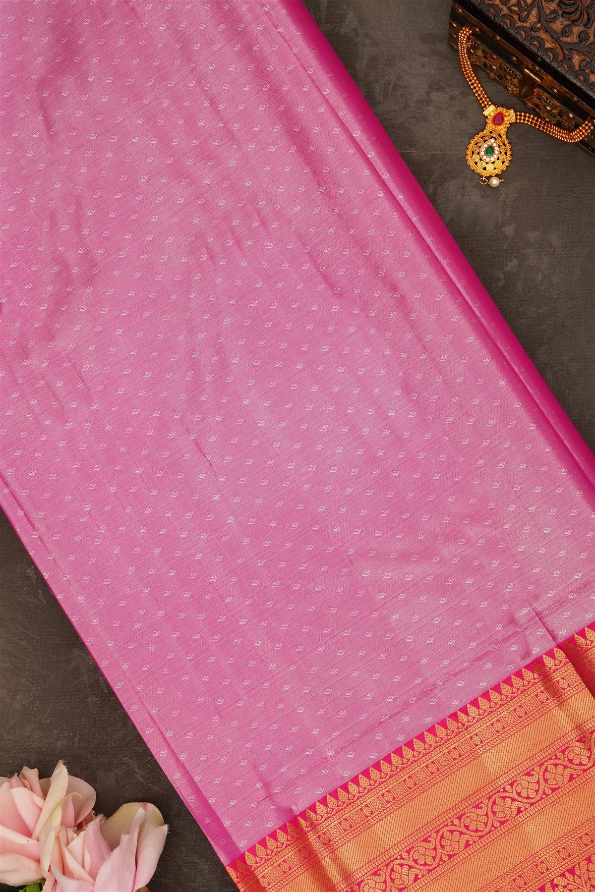 Semi Pattu Silk Blend Blue Saree