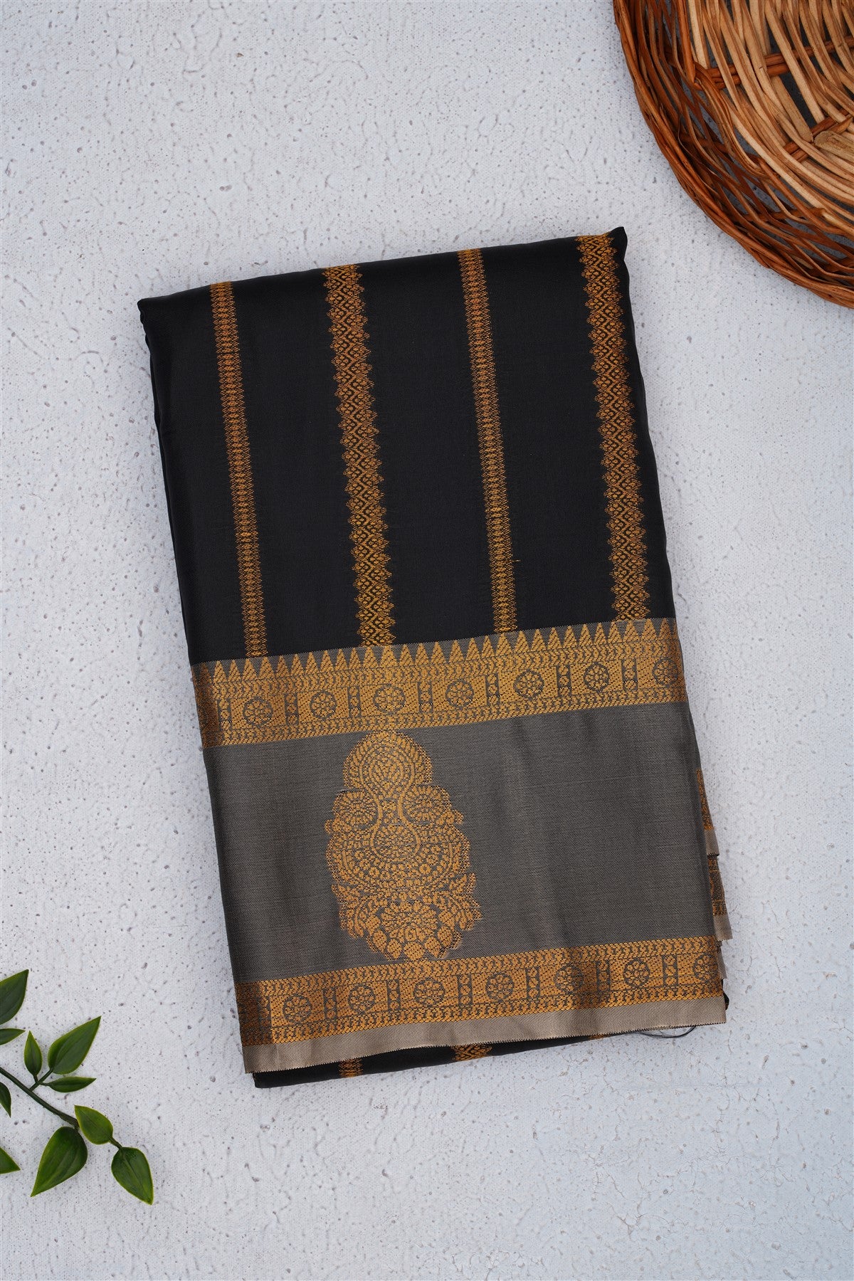 Mysore Silk Black Saree