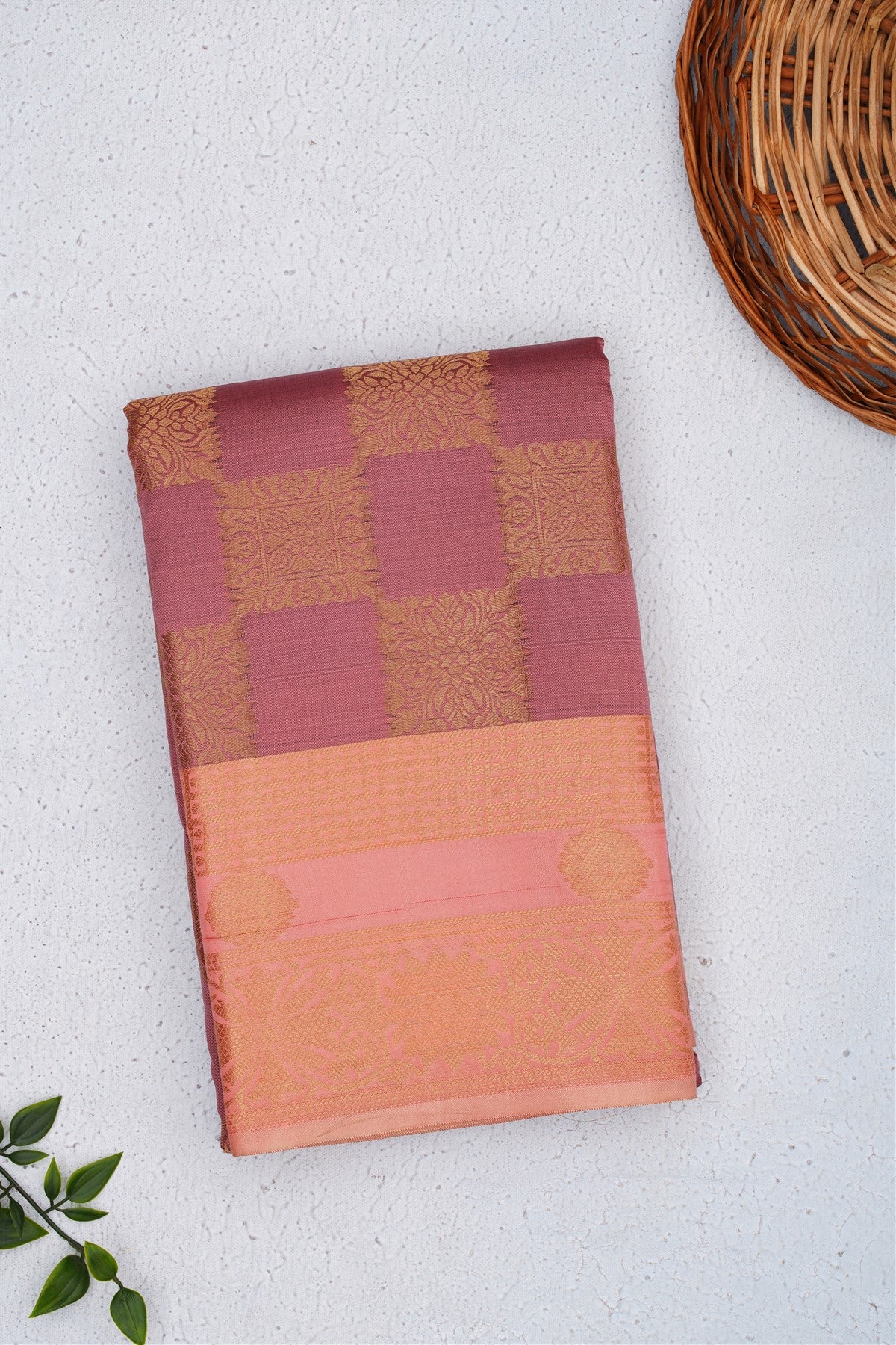 Banarasi Silk Dusty Pink Saree