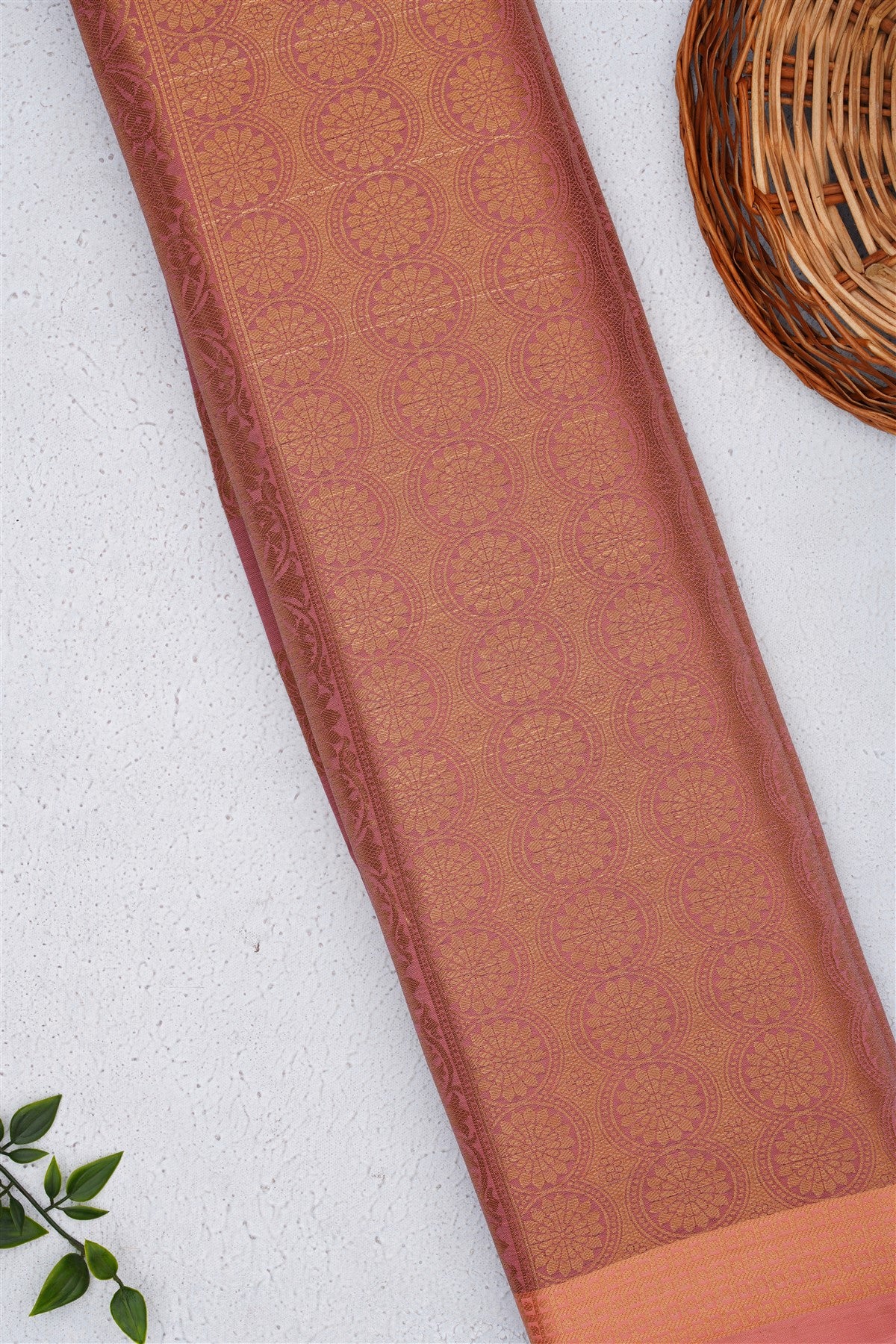 Banarasi Silk Dusty Pink Saree