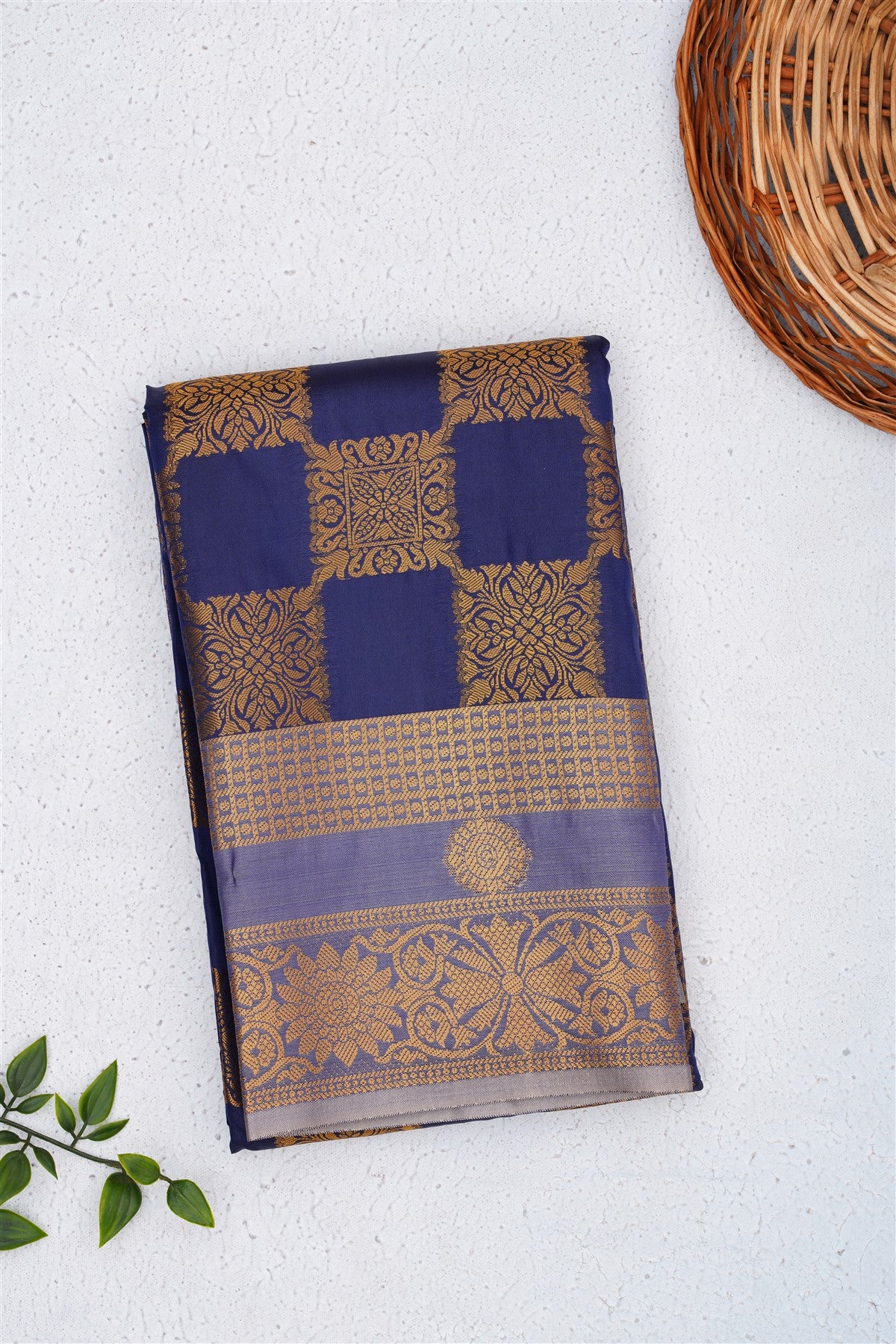 Banarasi Silk Navy Blue Saree