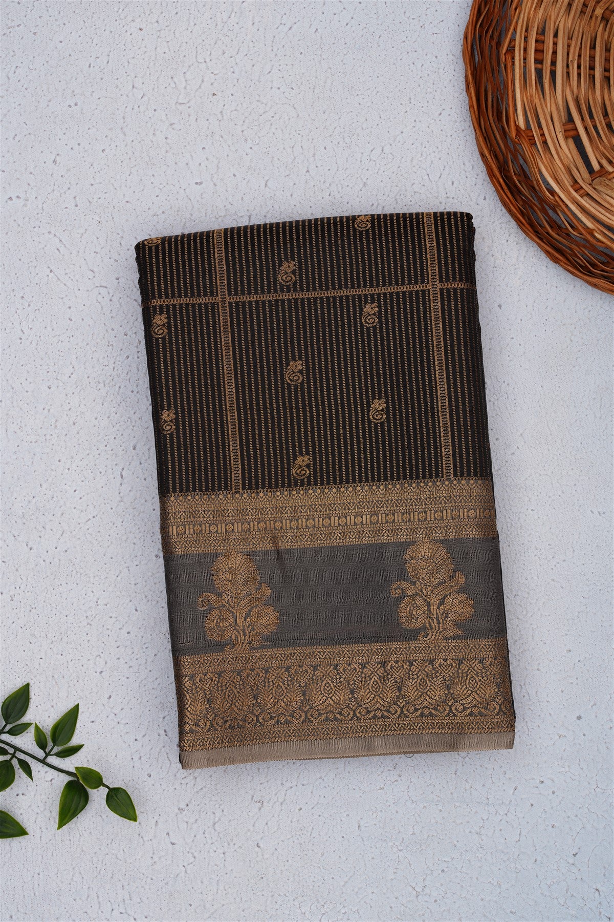 Mysore Silk Black Saree