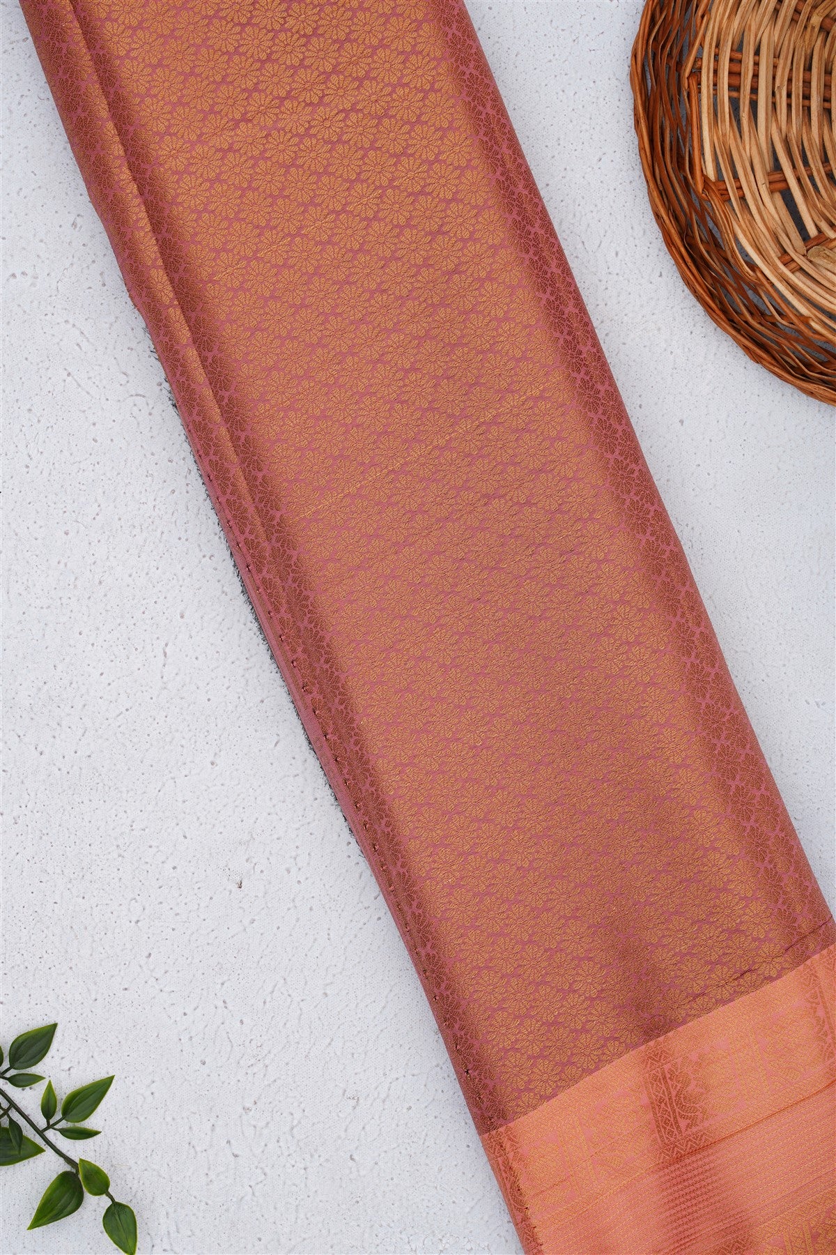 Mysore Silk Dusty Pink Saree