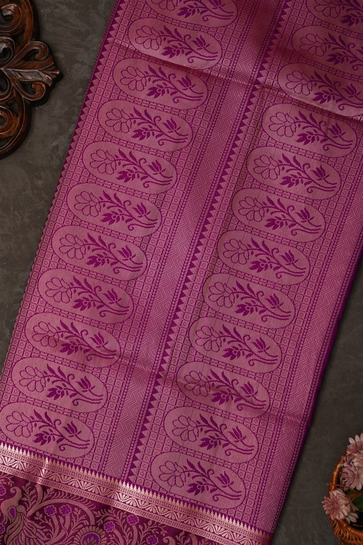 Mou Banaras Silk Light Green Saree