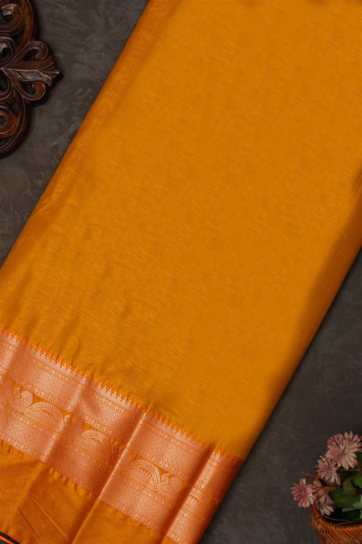 Mou Banaras Silk Dark Blue Saree