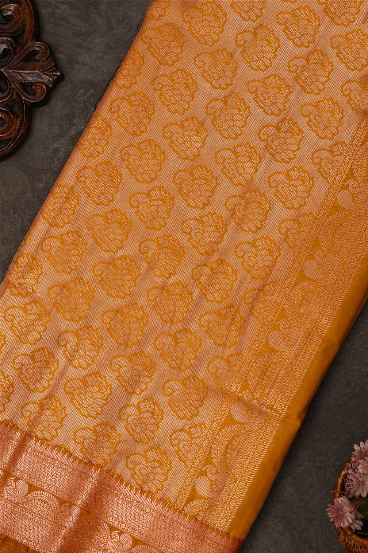 Mou Banaras Silk Dark Purple Saree