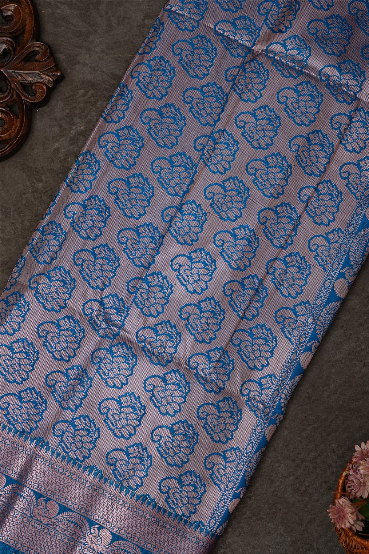 Mou Banaras Silk Lime Green Saree
