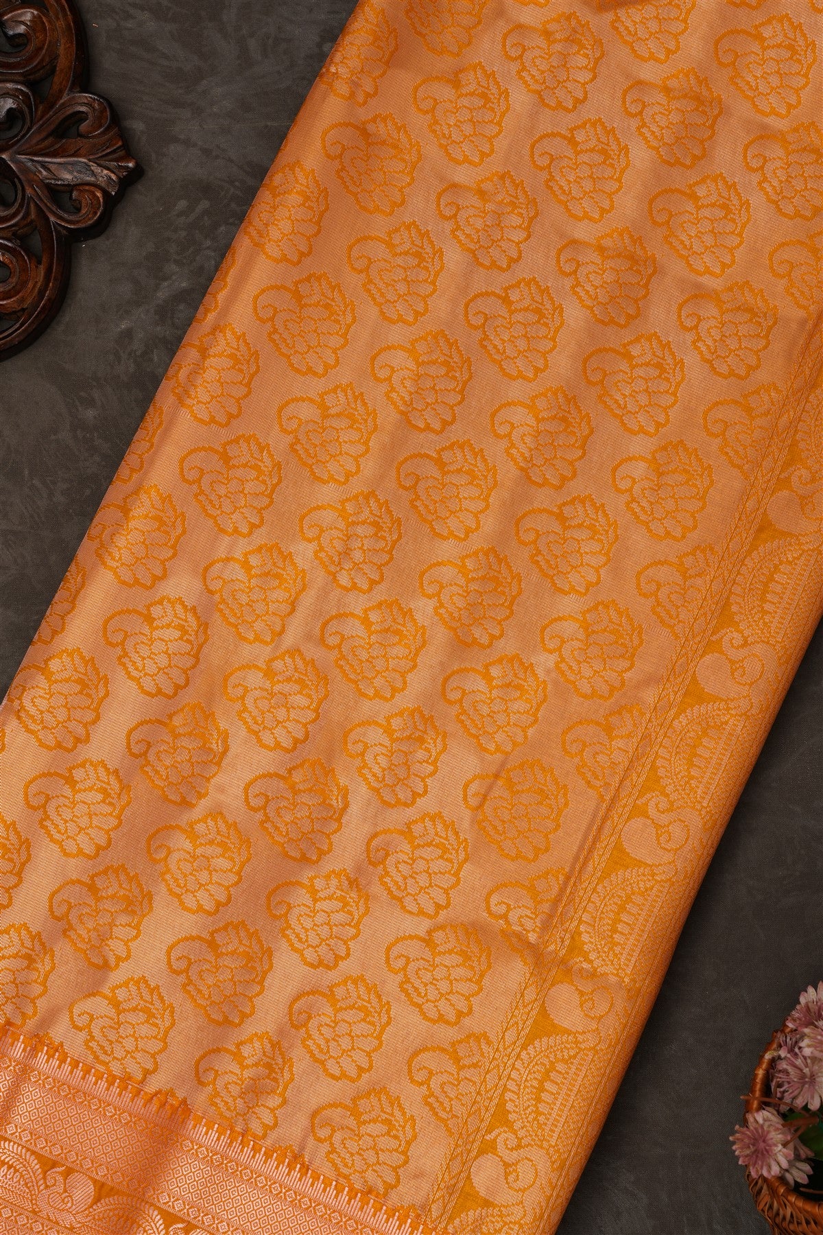 Mou Banaras Silk Violet Saree
