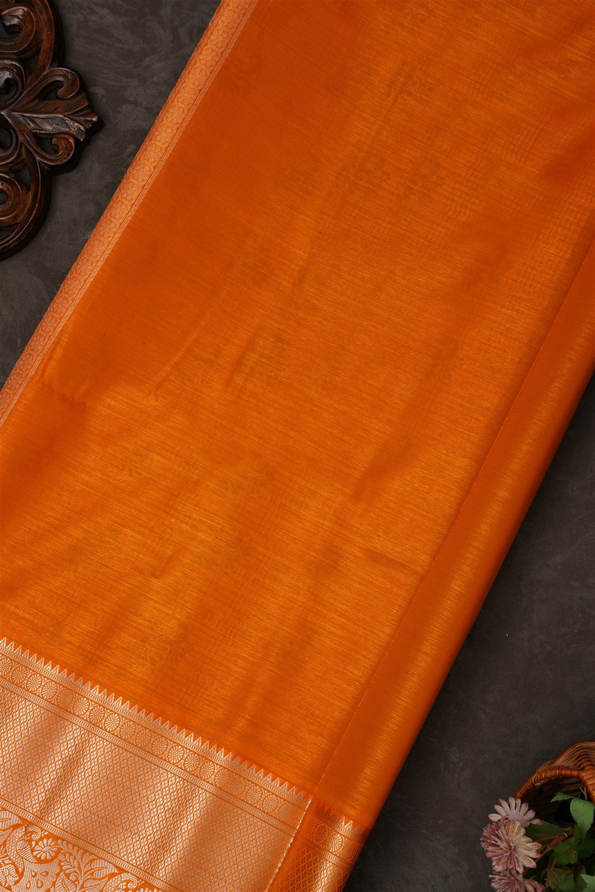 Mou Banaras Silk Dark Blue Saree
