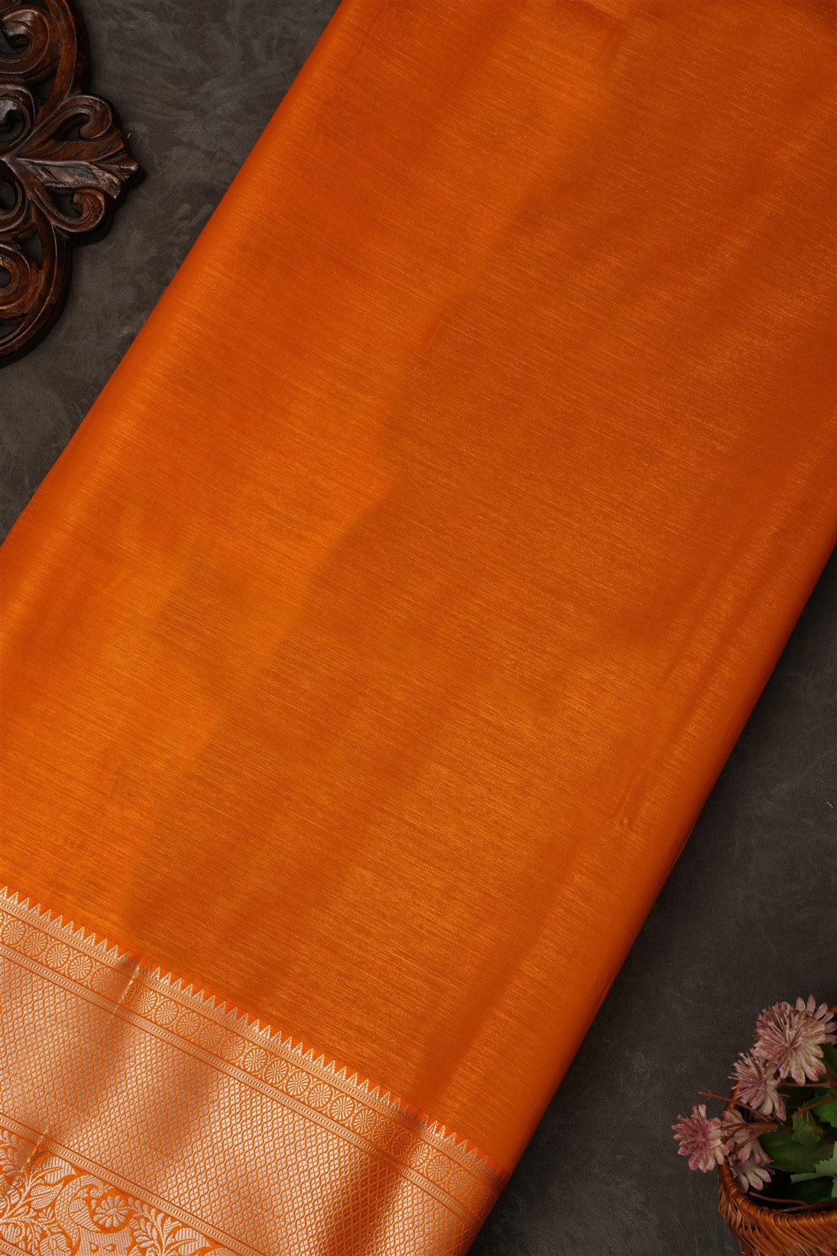 Mou Banaras Silk Dark Violet Saree