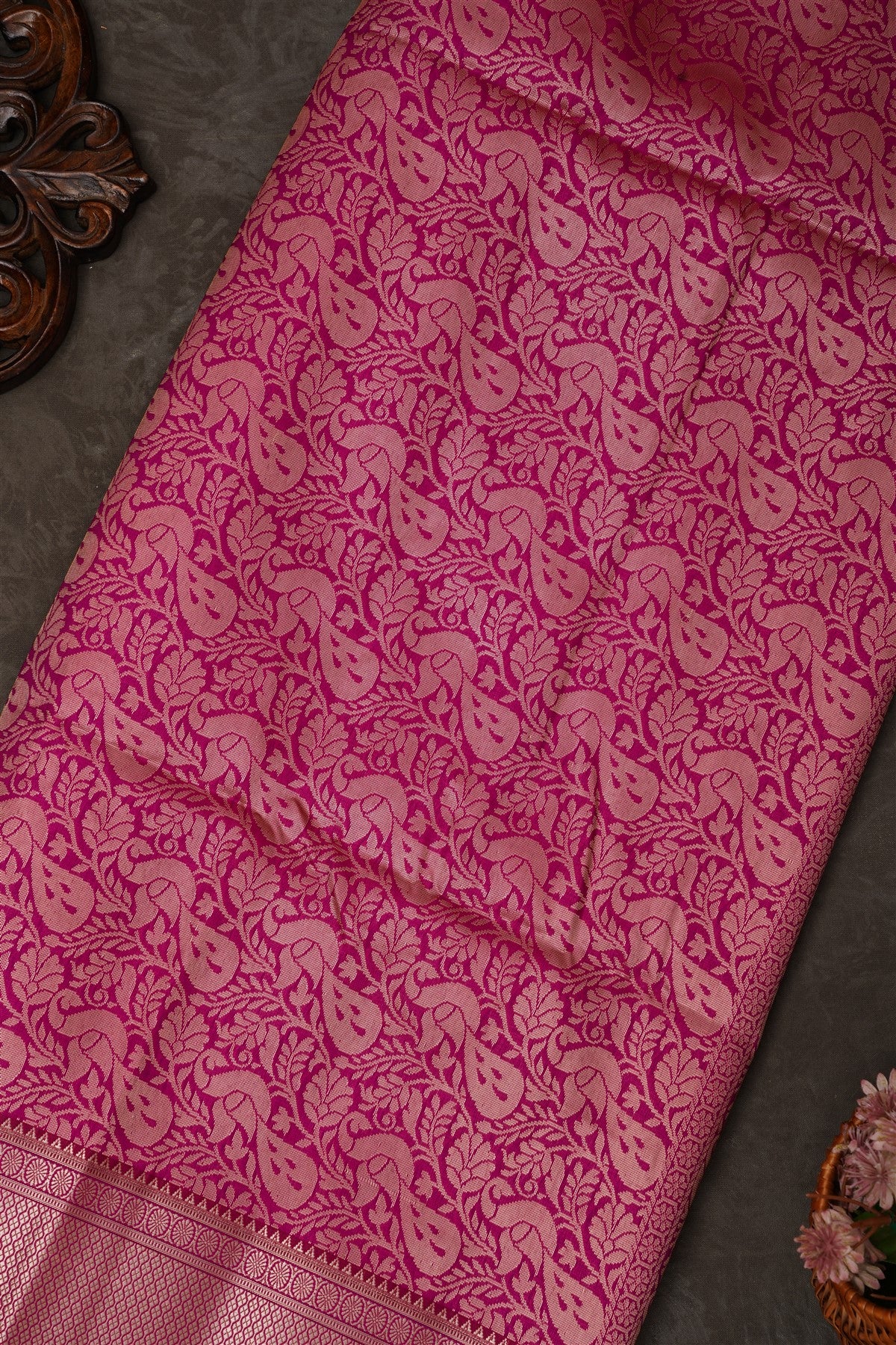 Mou Banaras Silk Light Green Saree